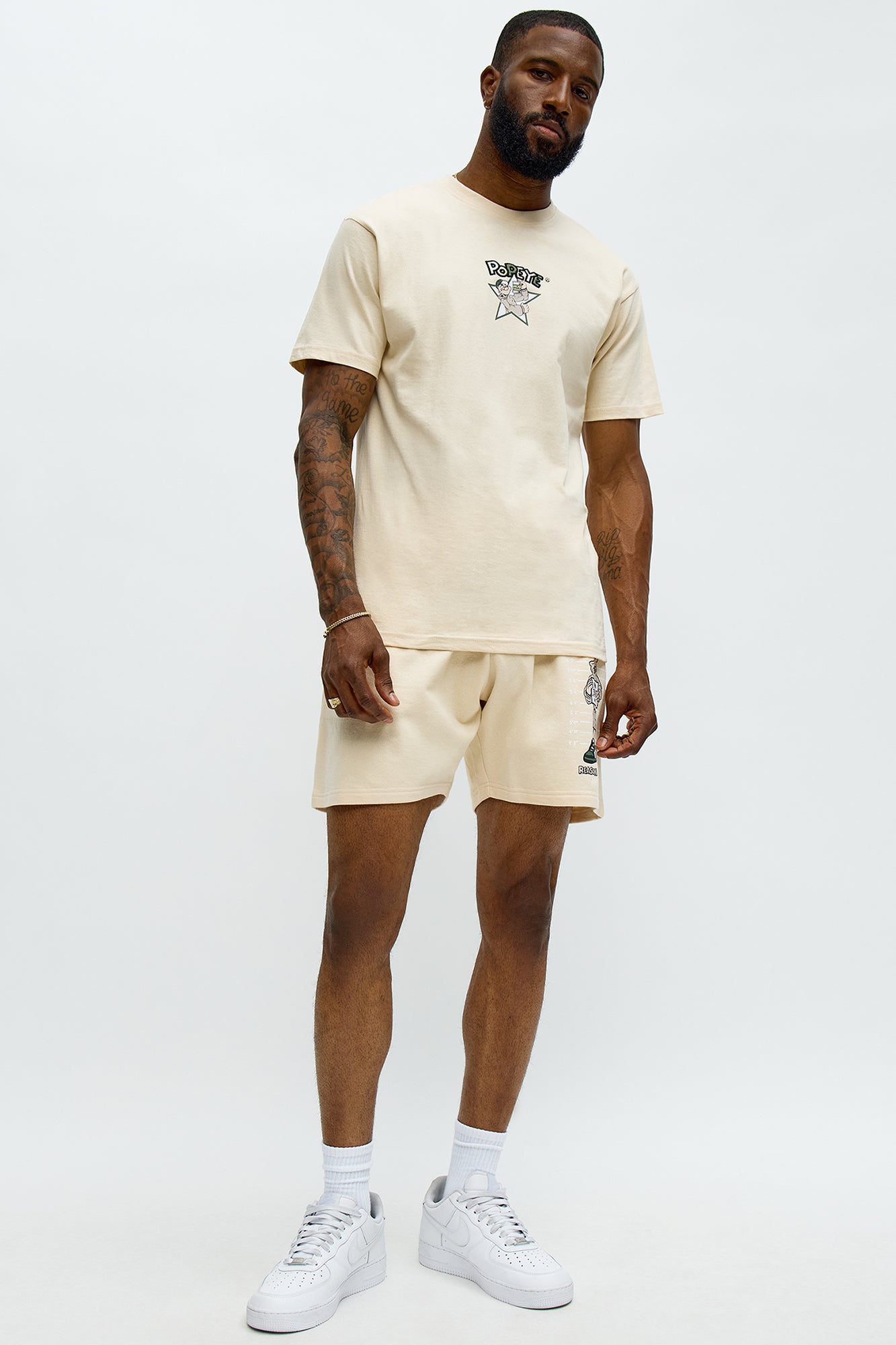 Popeye Wanted Sweatshorts - Tan