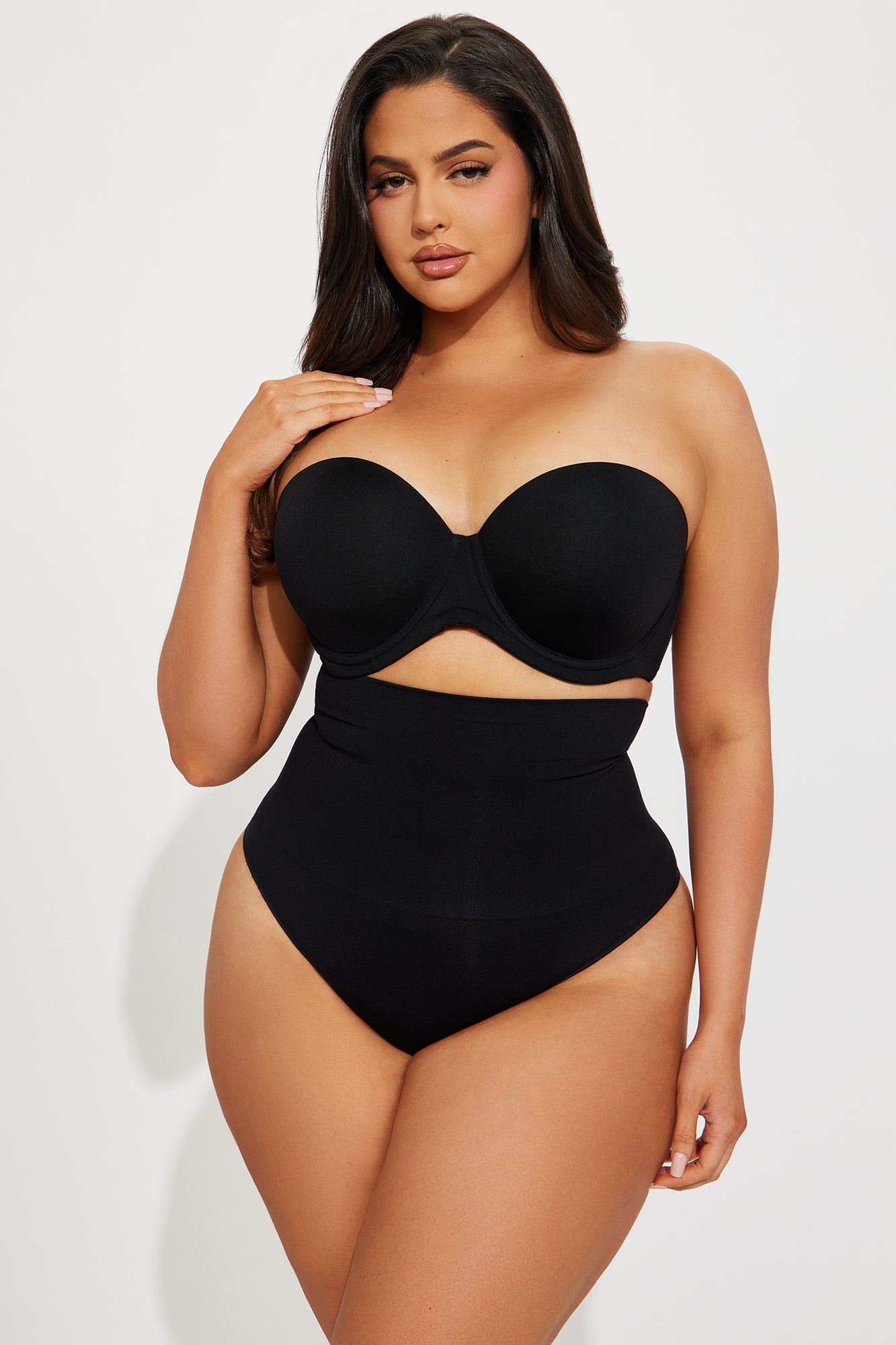 Sculpt Me Compression Shapewear Thong Panty - Black