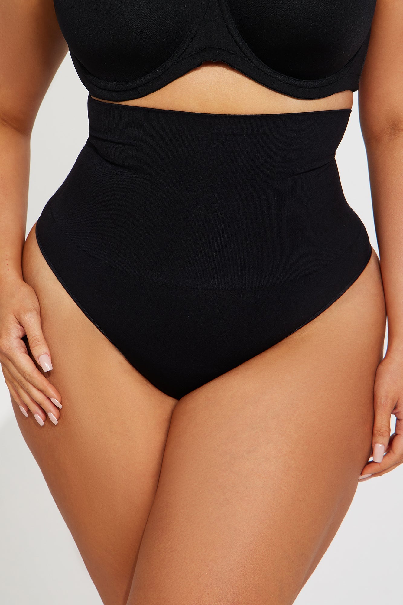 Sculpt Me Compression Shapewear Thong Panty - Black