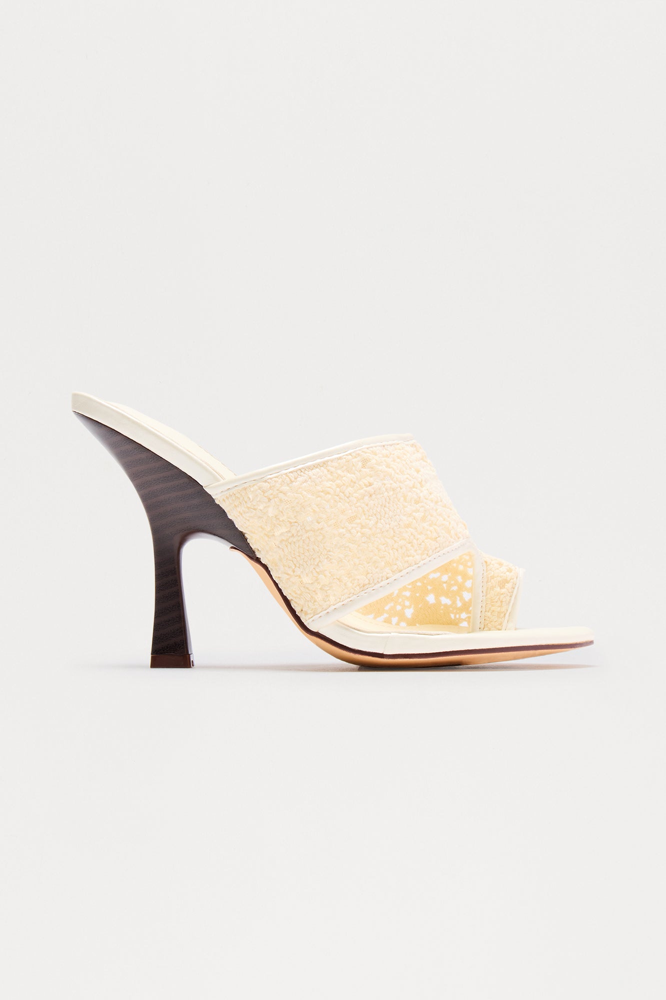 Carpenter Crochet Toe Ring Mules - Ivory
