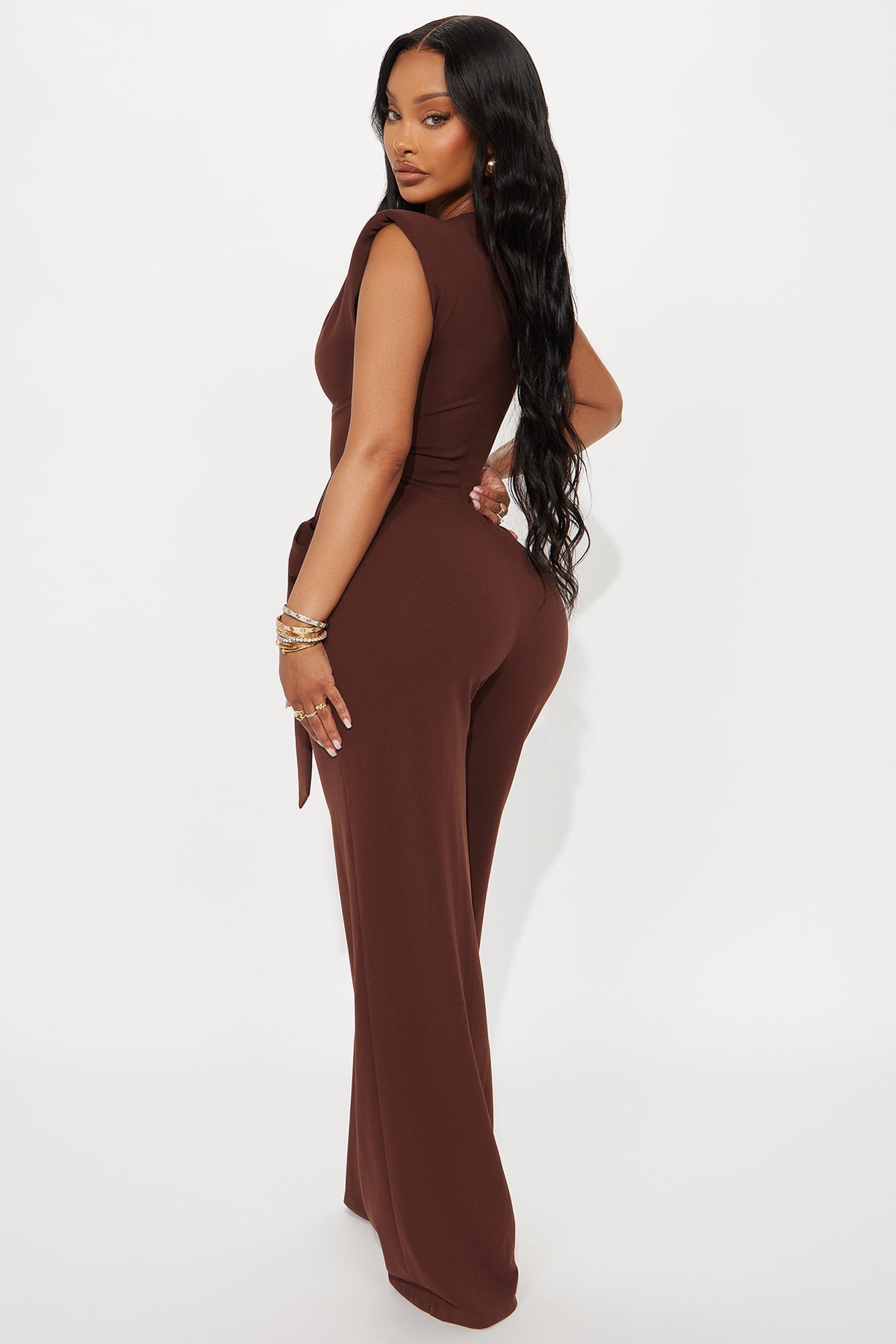 On Point Jumpsuit - Chocolate