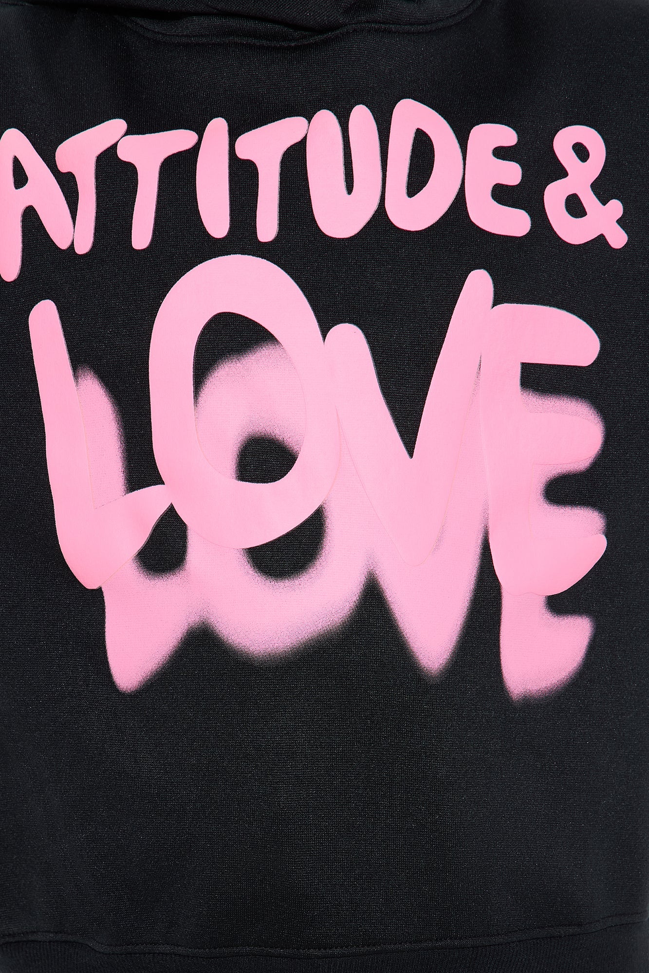 Mini Attitude and Love Hoodie - Black