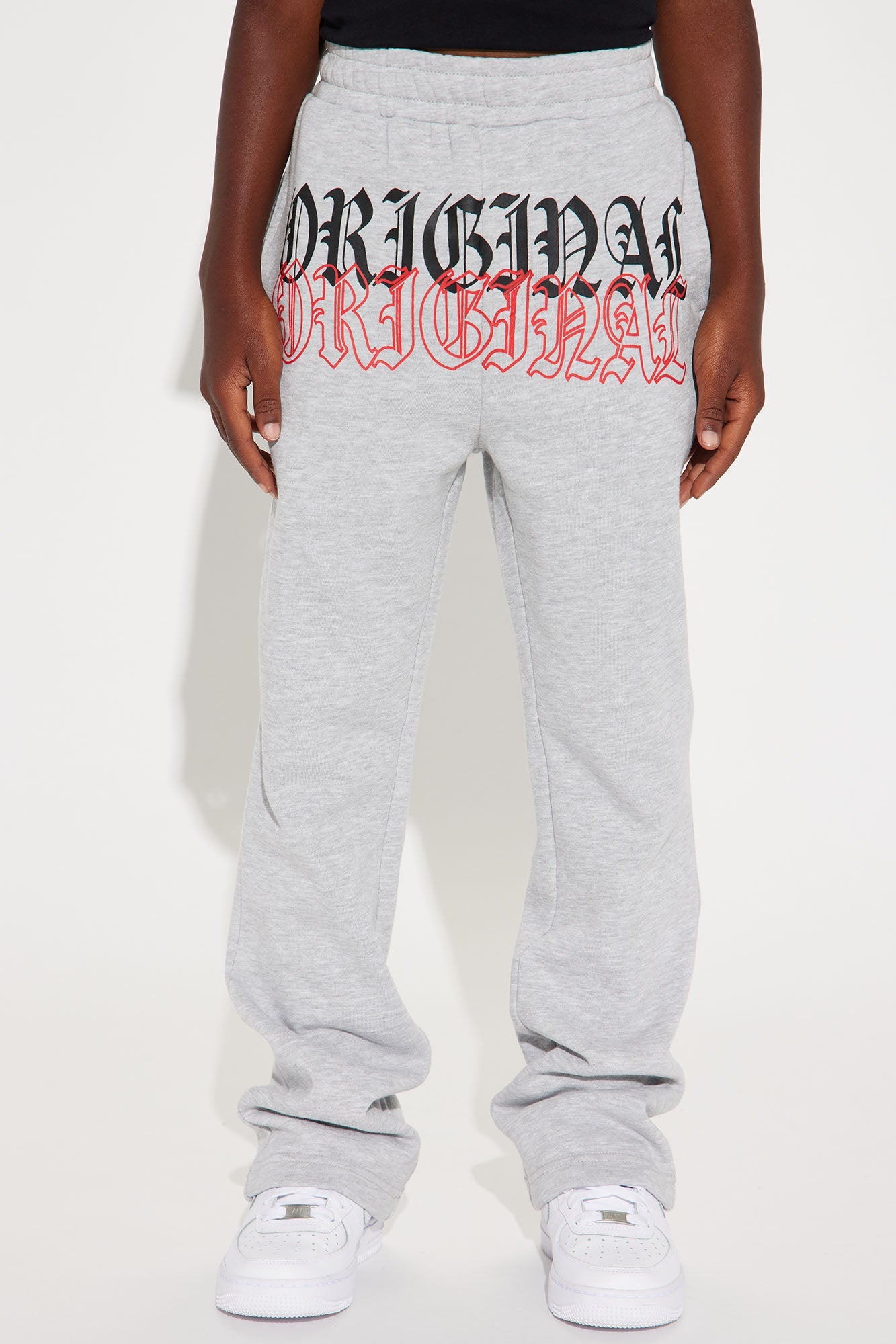 Mini Originals Tyson Skinny Flare Sweatpant - Heather Grey