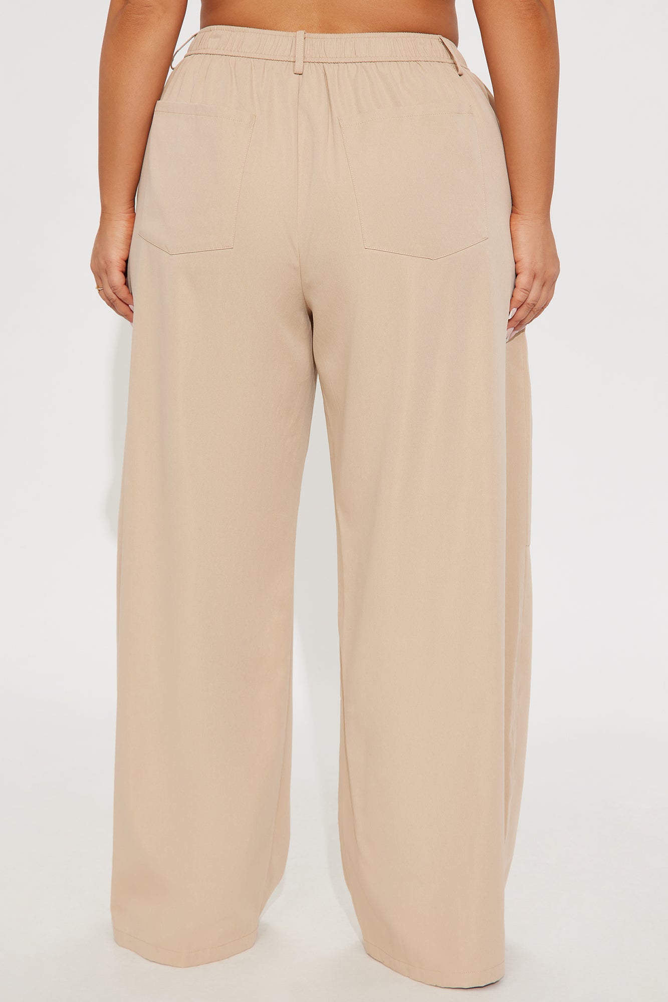 Jovana Mid Rise Wide Leg Pant - Taupe