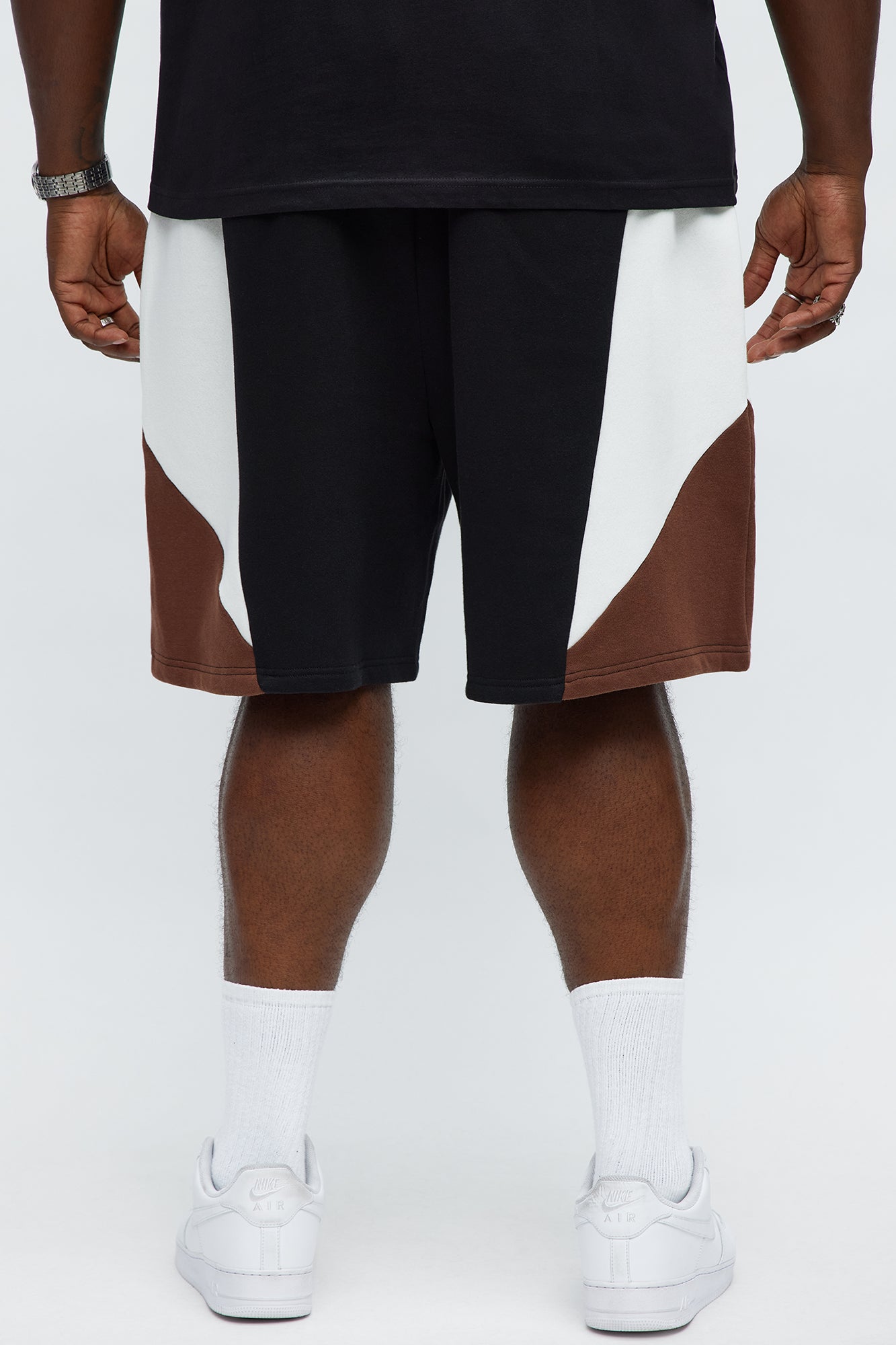 Tyson Paneled Out Relaxed Shorts - Black/combo