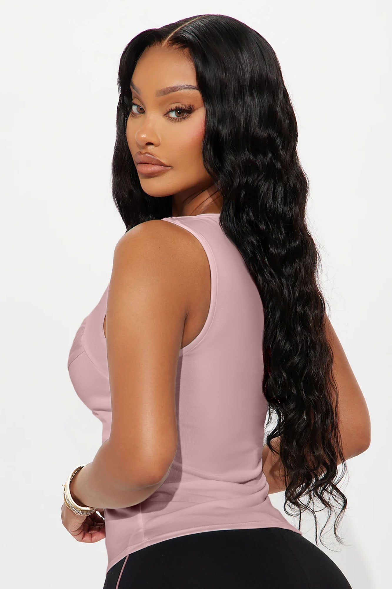 Just A Theory Sleeveless Twist Top - Mauve