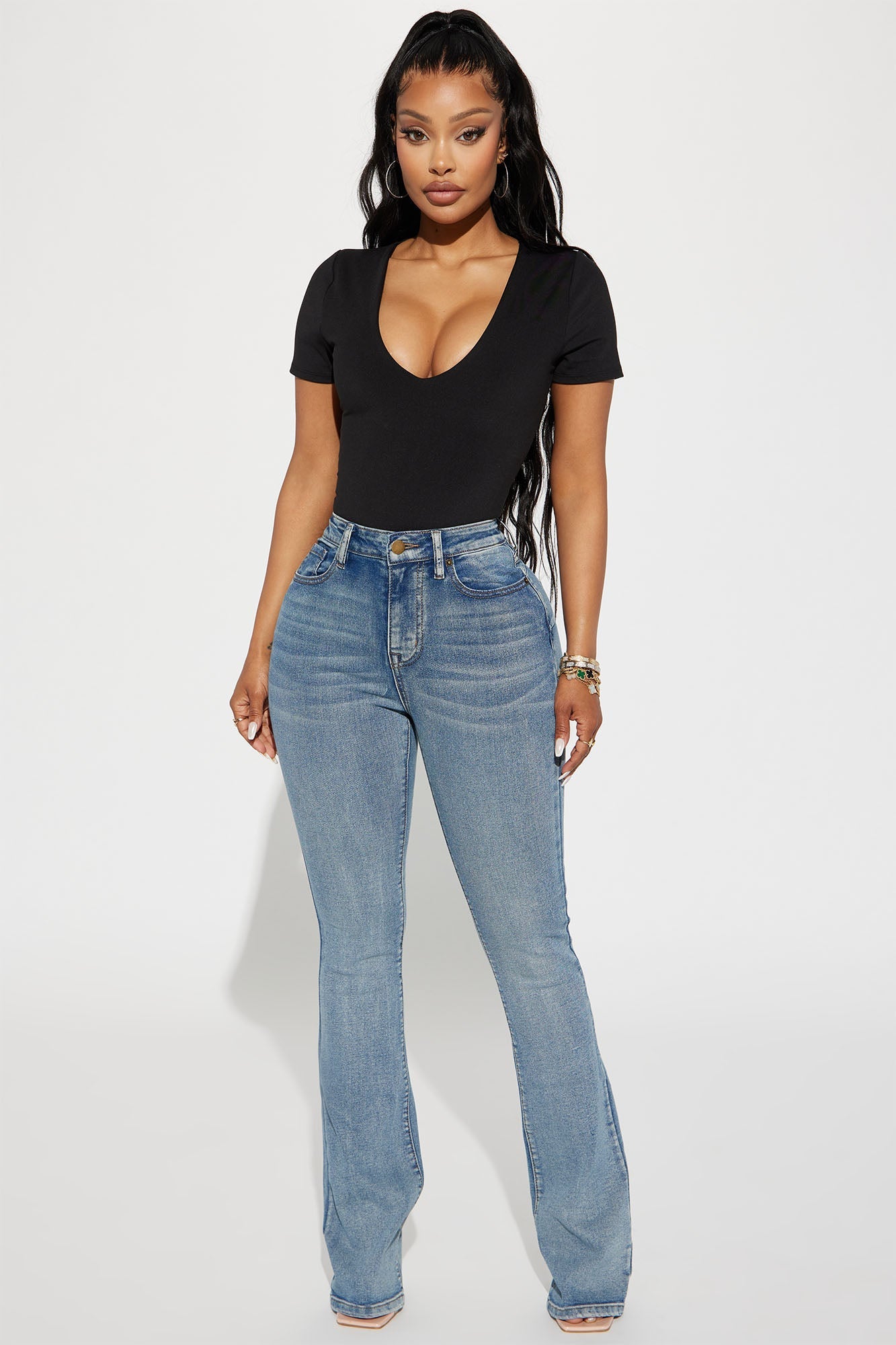 Gemma Sculpting Stretch Bootcut Jeans - Vintage Wash