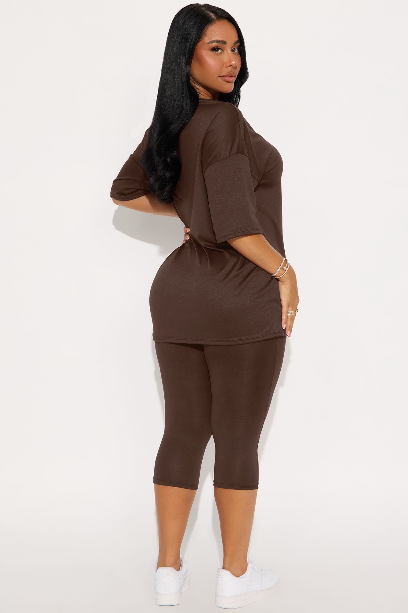 Weekend Vibes Capri Set - Chocolate