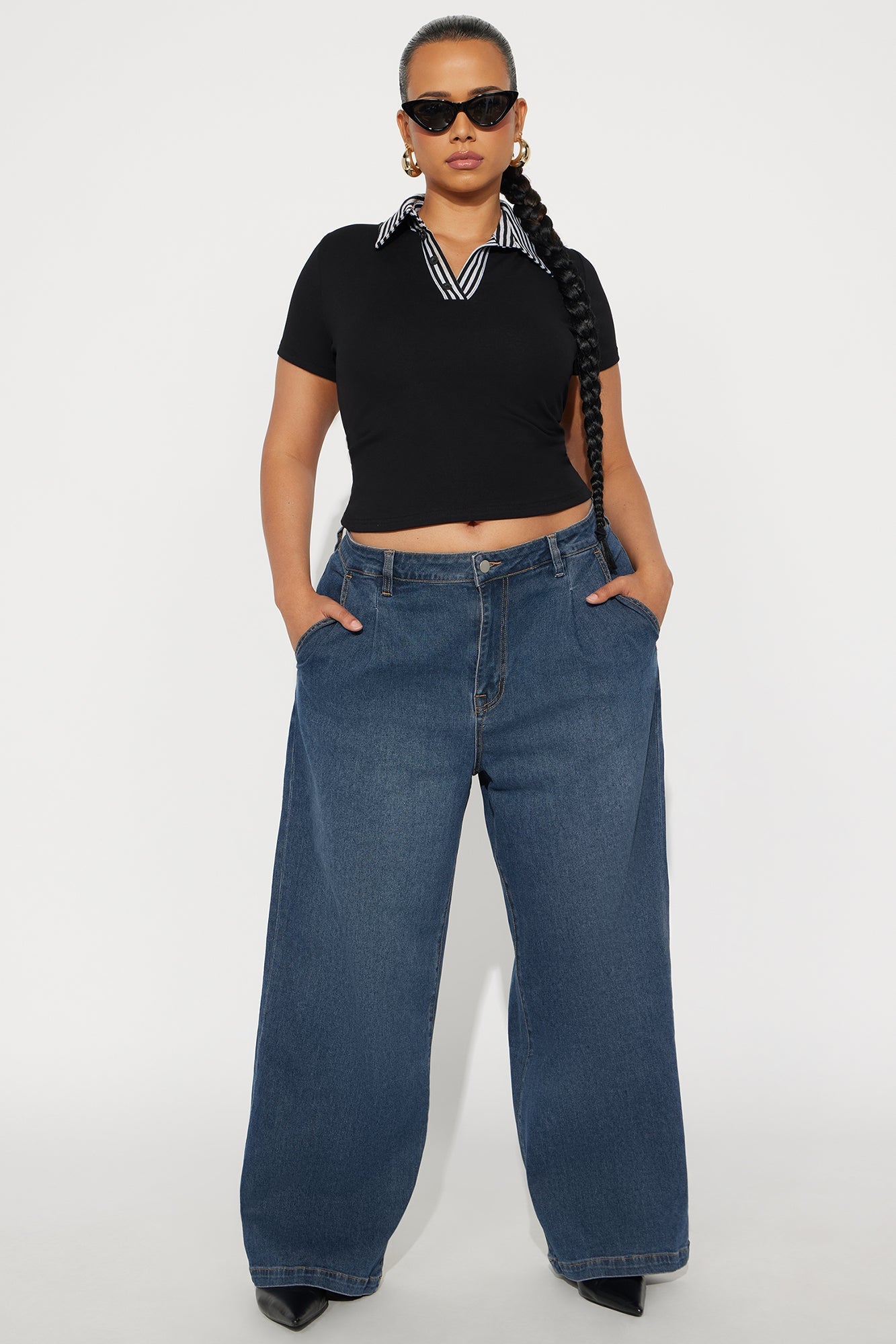 Everly Trouser Straight Leg Jeans - Dark Wash
