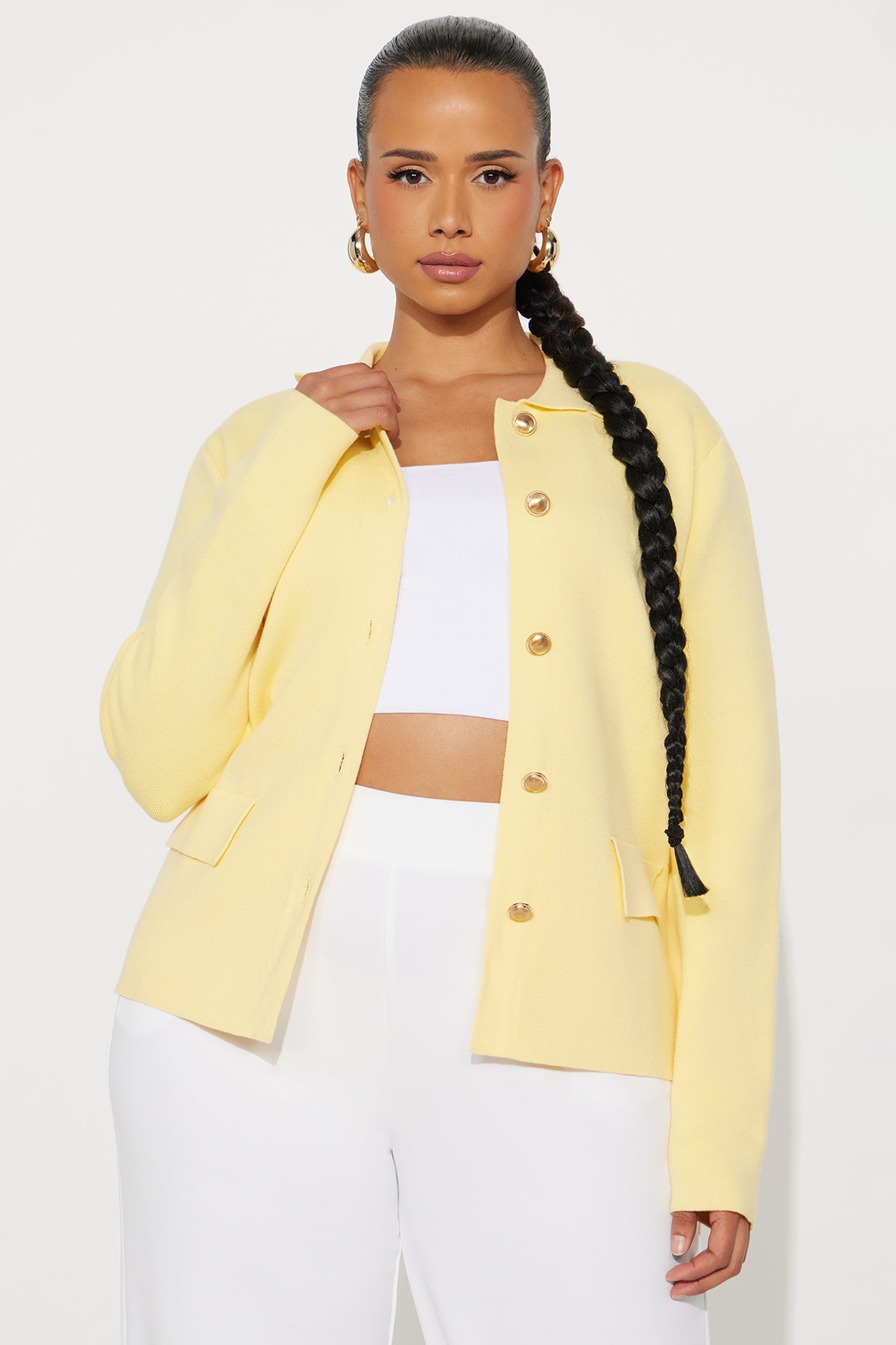 Pretty And Polished Cardigan - Yellow