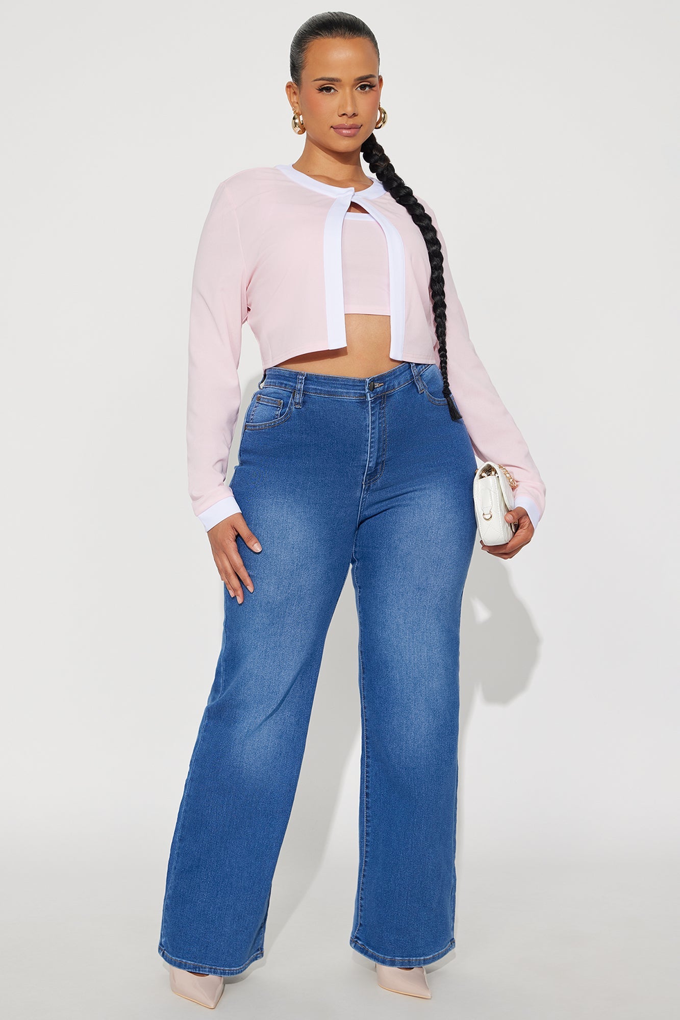 Impress Me Cami Top And Cardigan 2 Piece Set - Pink/combo