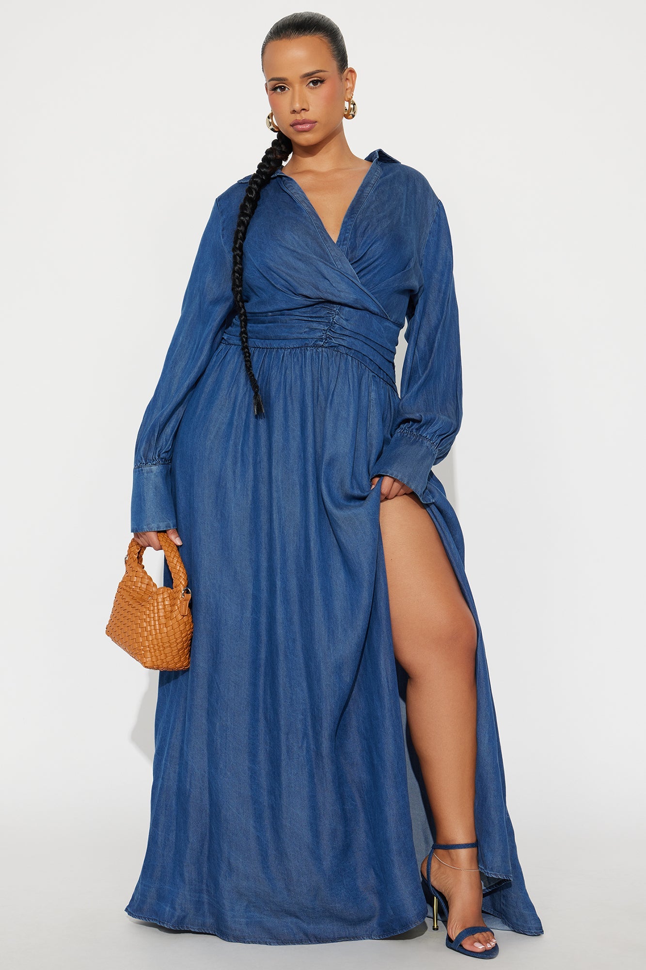 Greta Denim Maxi Dress - Denim