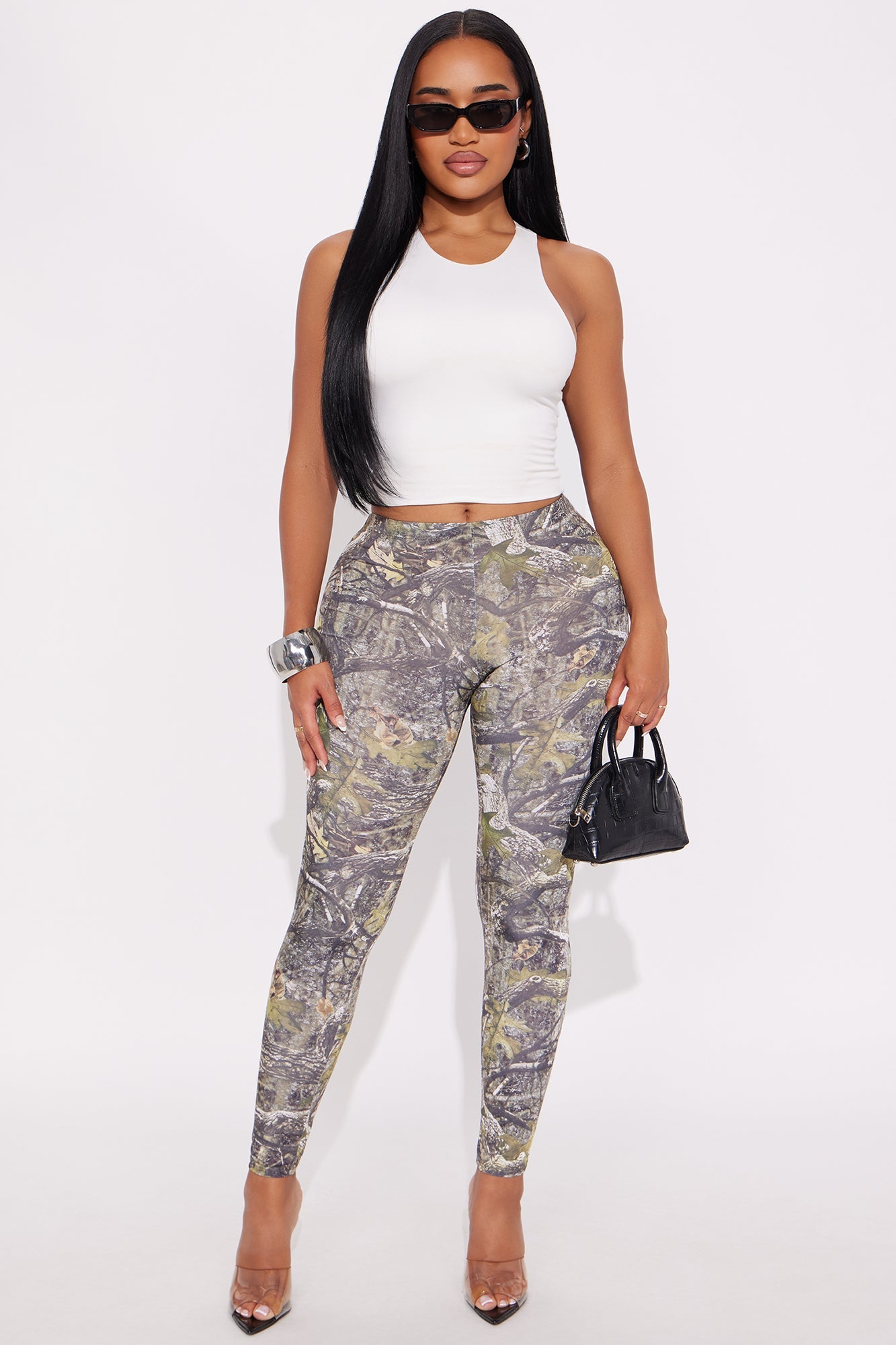 Nowhere In Sight High Rise Camo Legging - Camouflage