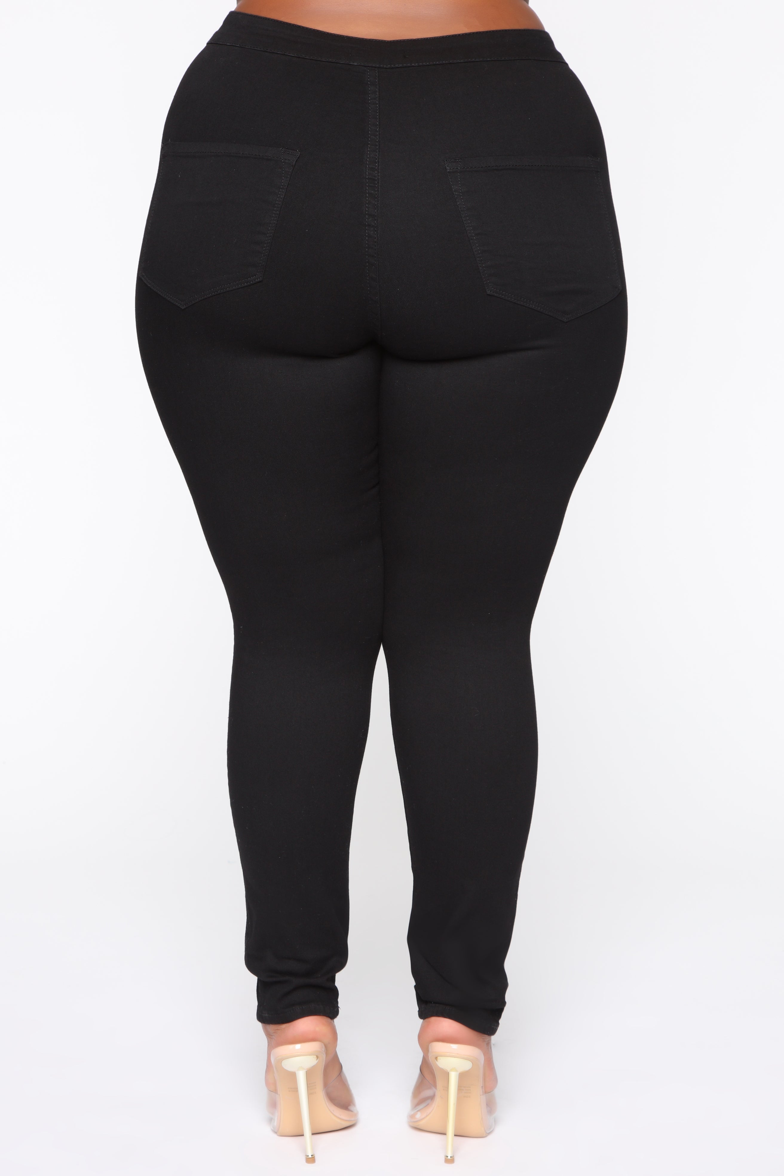 Luxe Ultra High Waist Skinny Jeans - Black