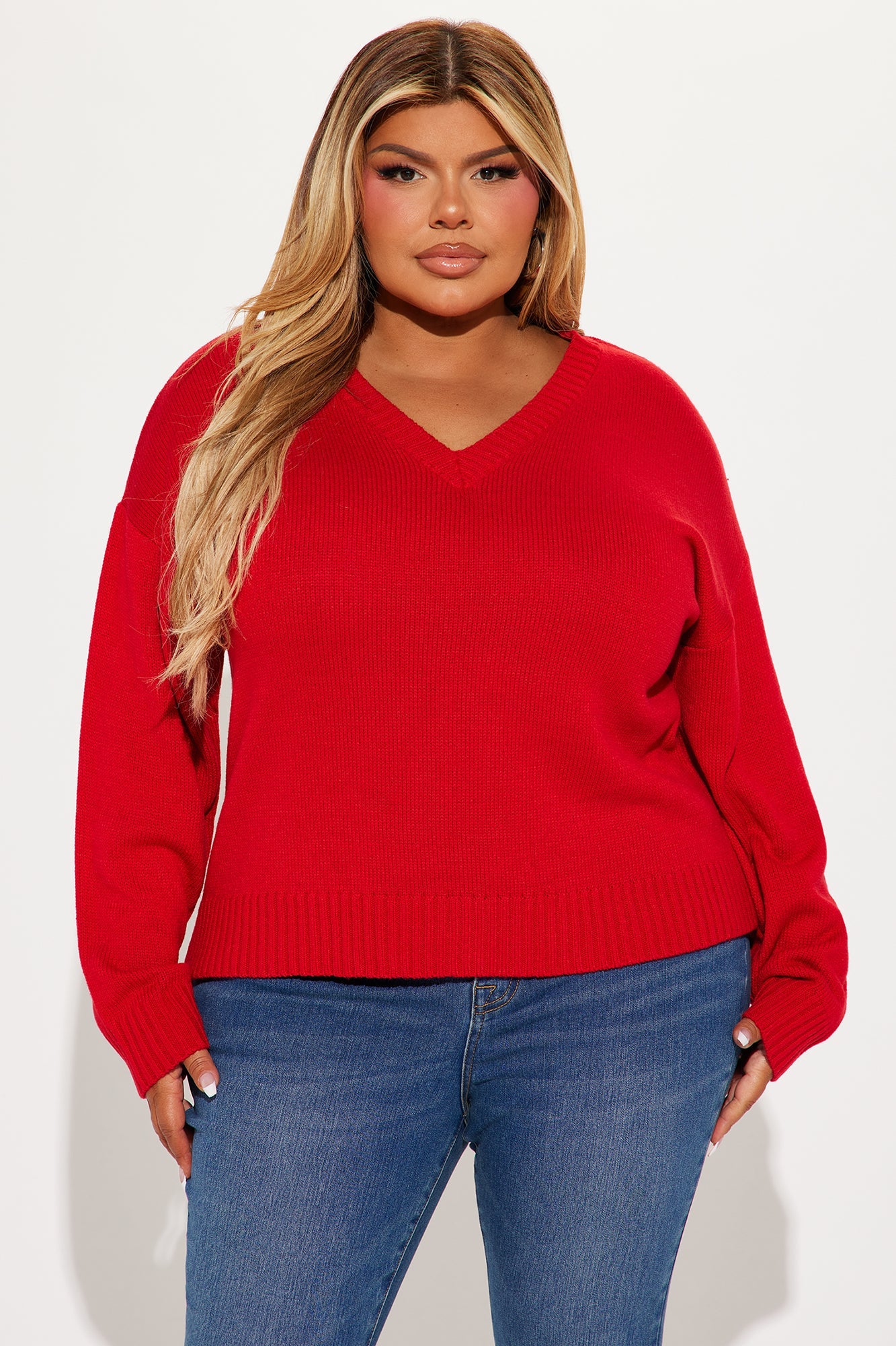 My Favorite Oversized Sweater - Red