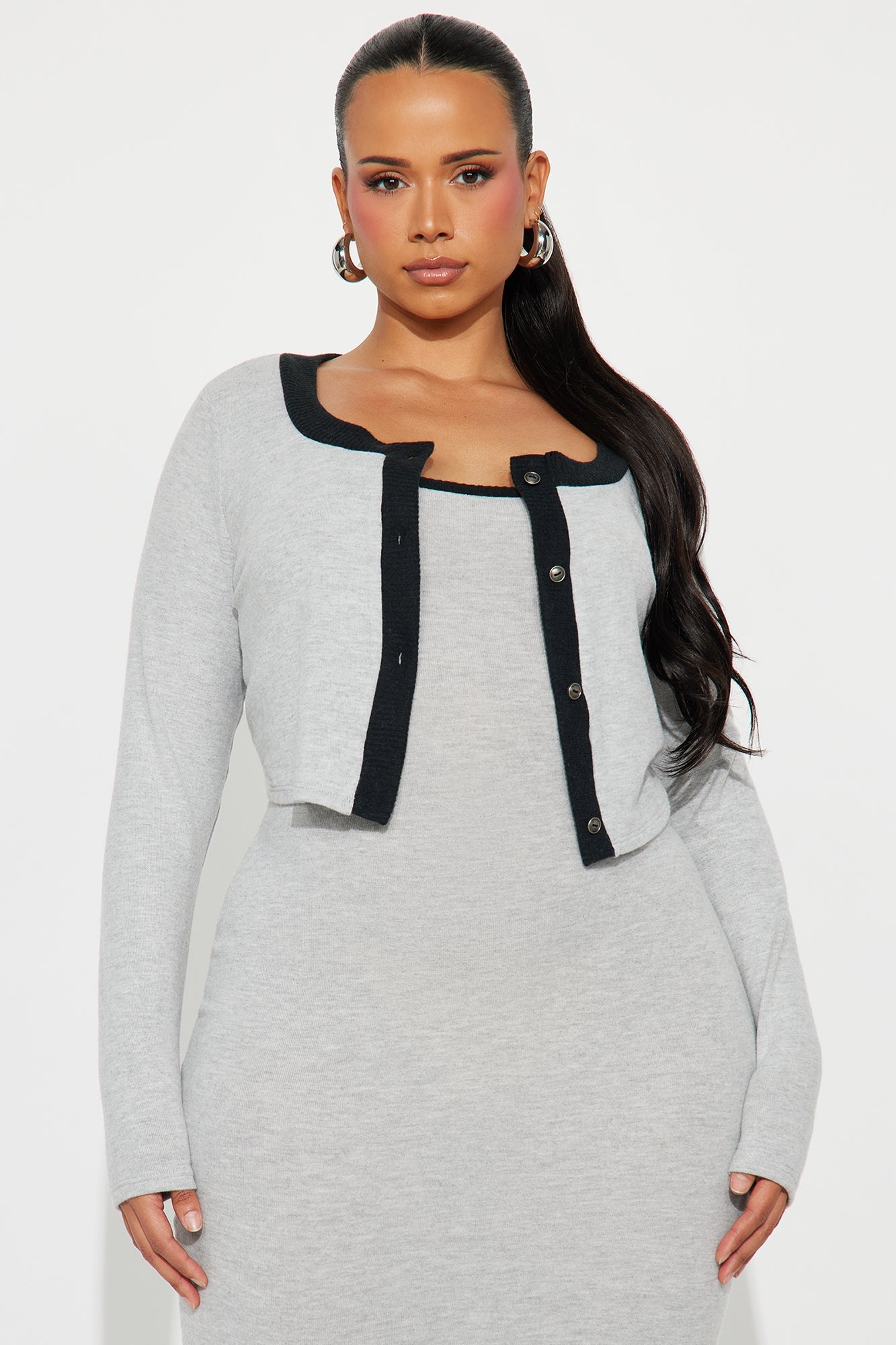 Literally No Maxi Dress Set - Grey/combo