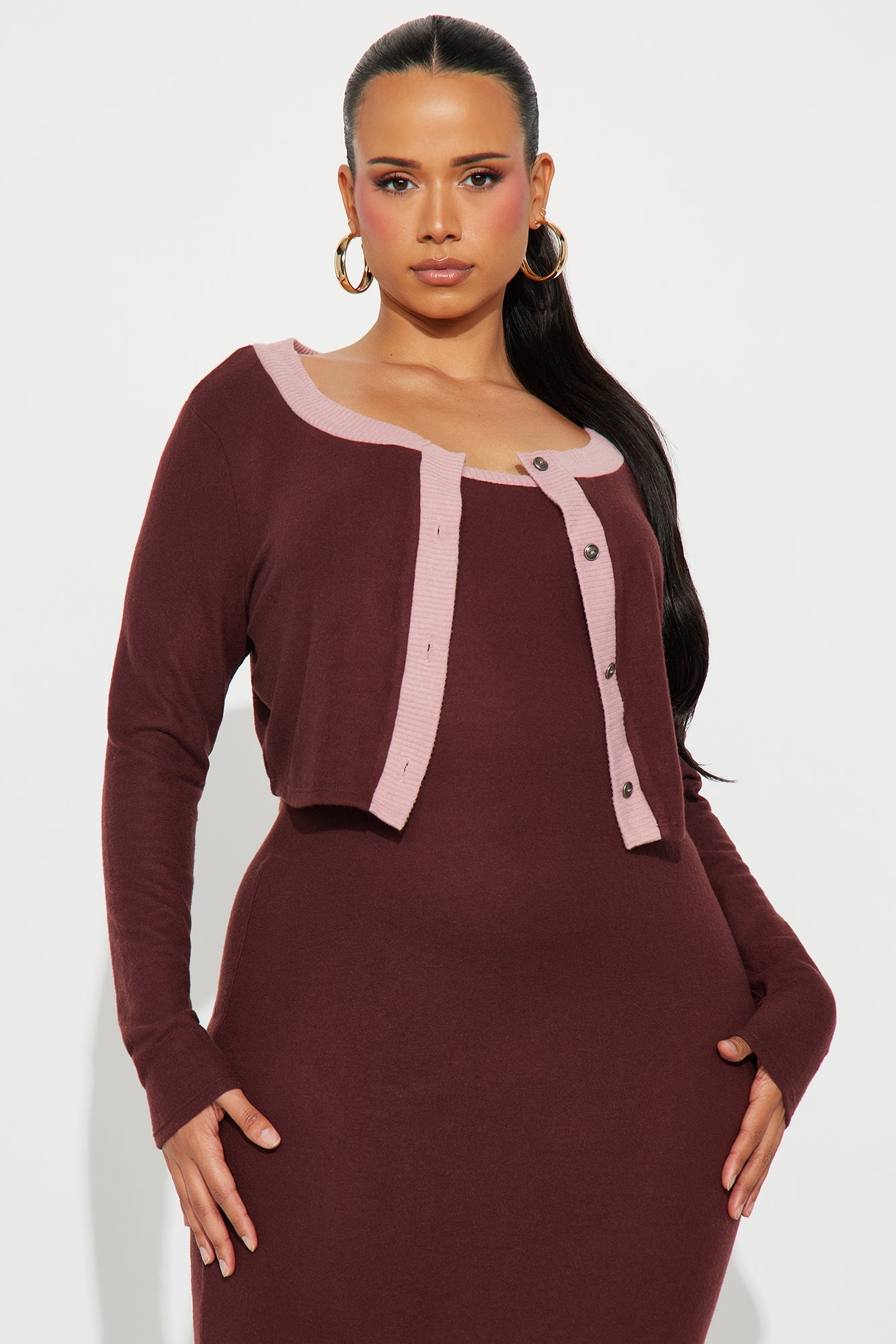 Literally No Maxi Dress Set - Brown/combo