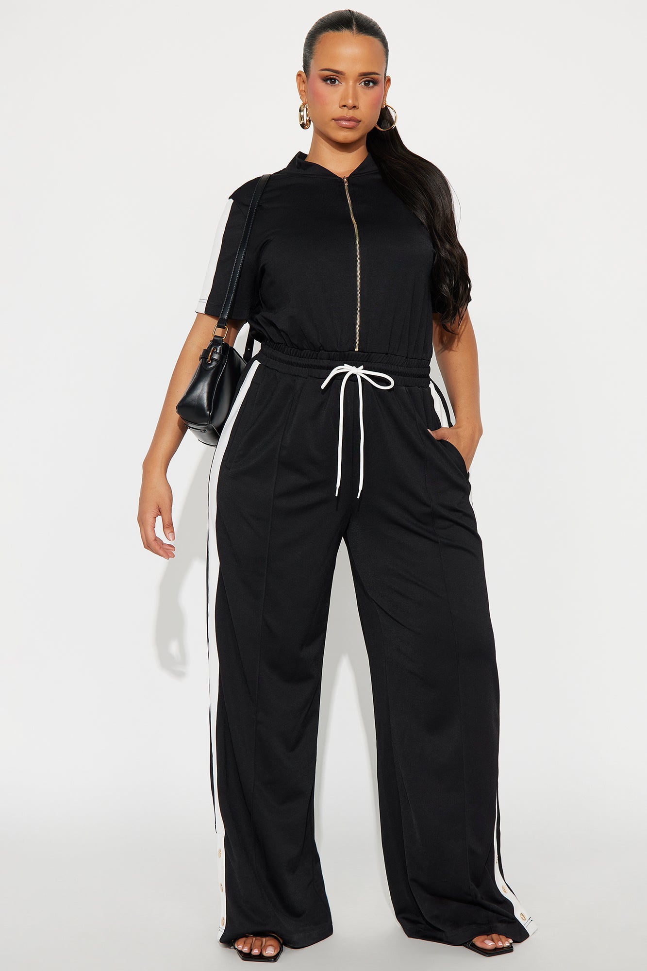 Lianna Short Sleeve Jumpsuit - Black