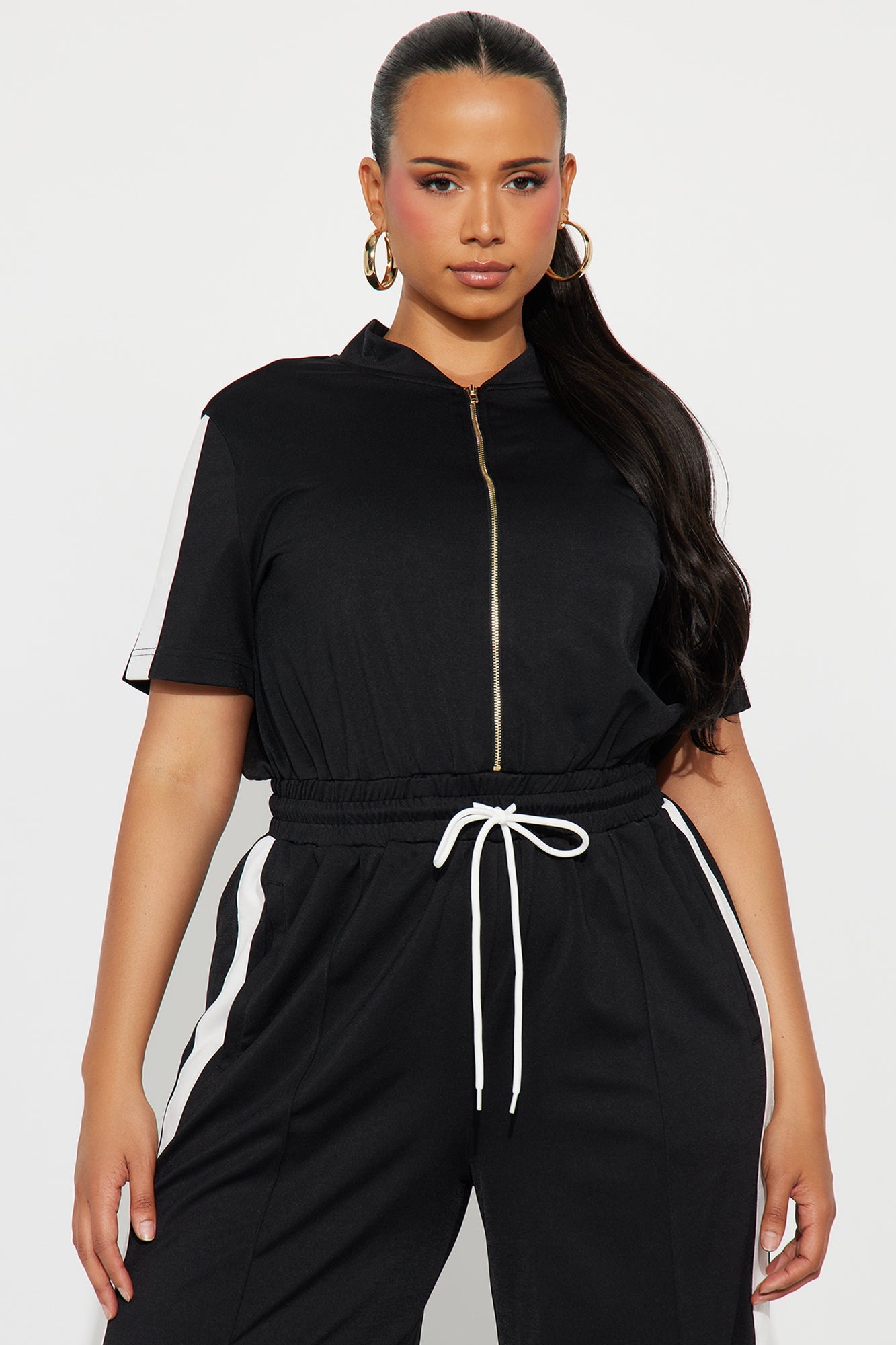 Lianna Short Sleeve Jumpsuit - Black