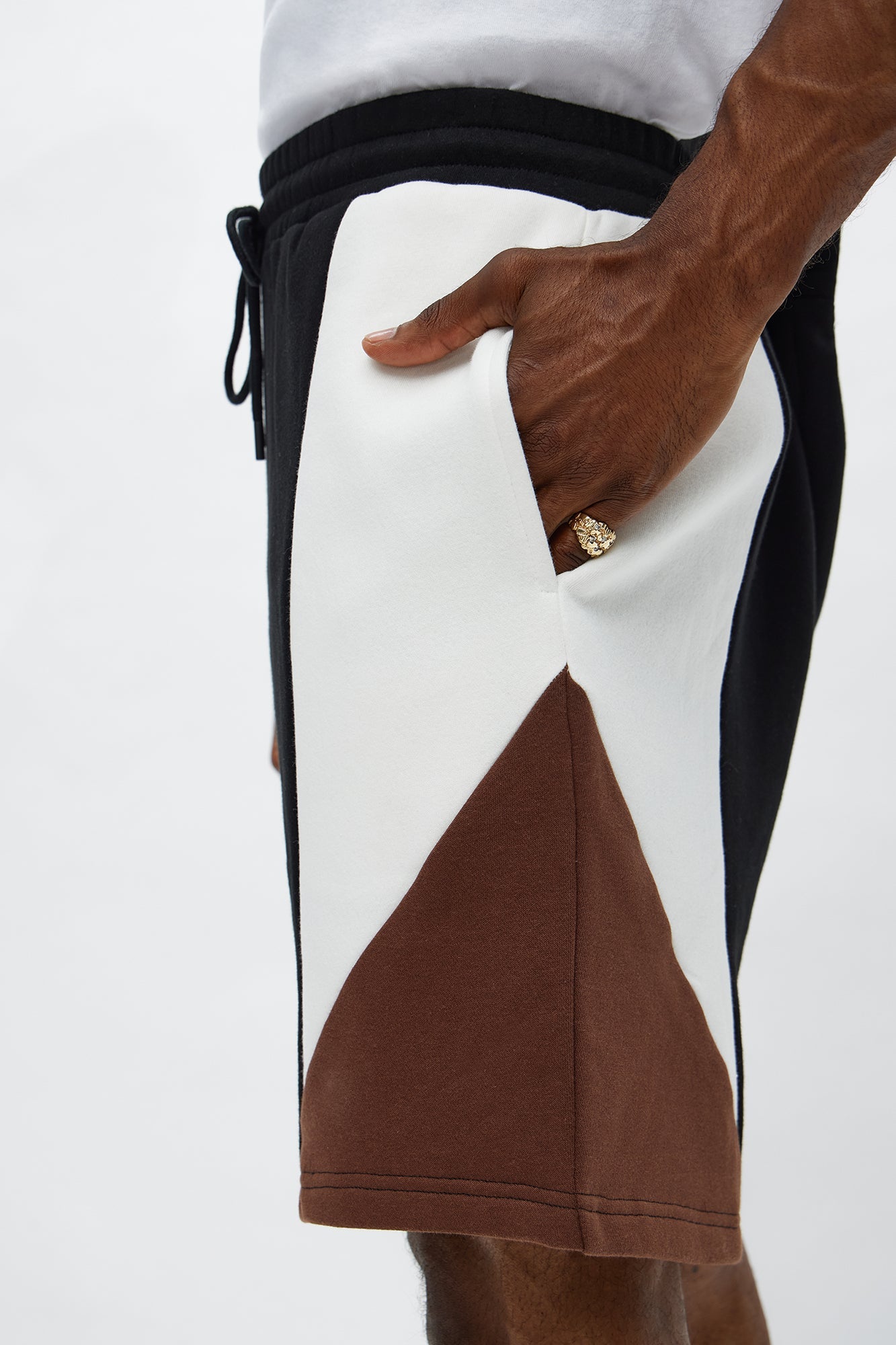 Tyson Paneled Out Relaxed Shorts - Black/combo