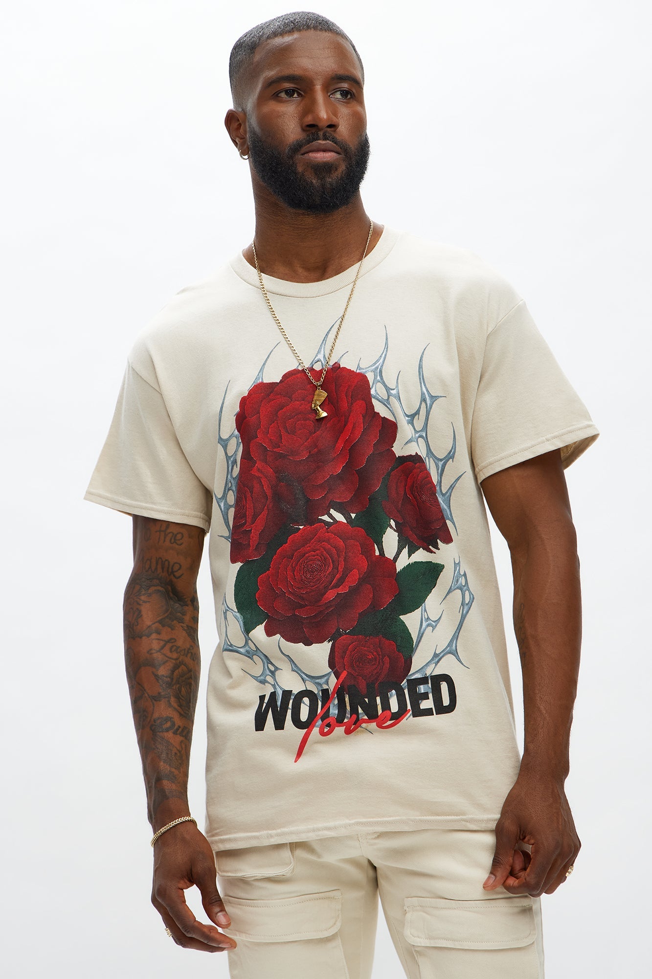 Wounded Love Short Sleeve Tee - Sand