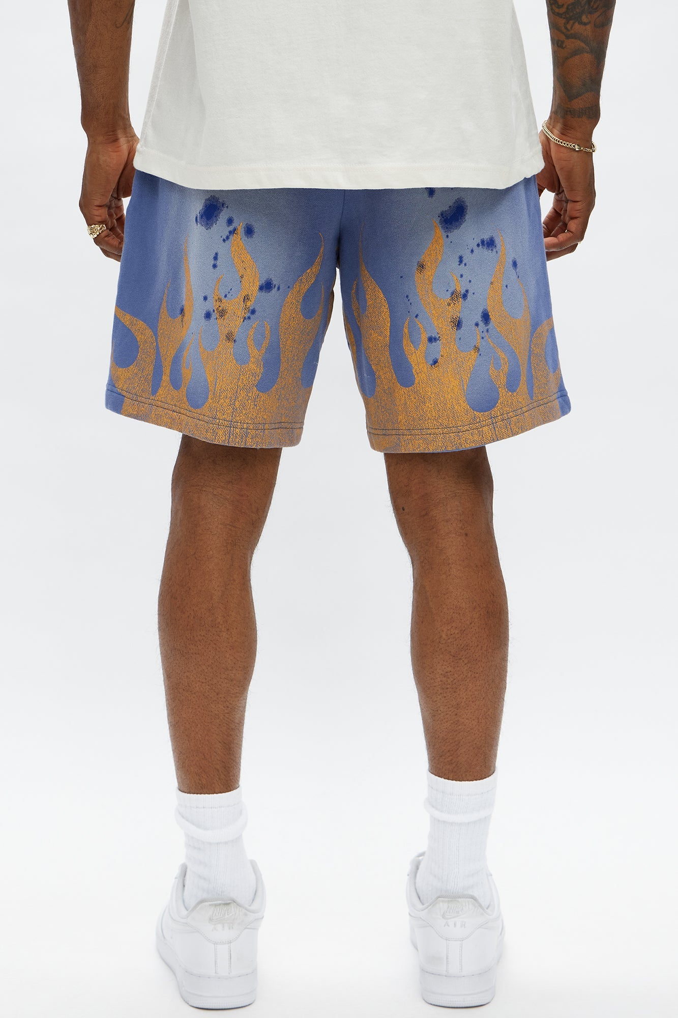 Reckless Rebel Baggy Sweatshort - Indigo