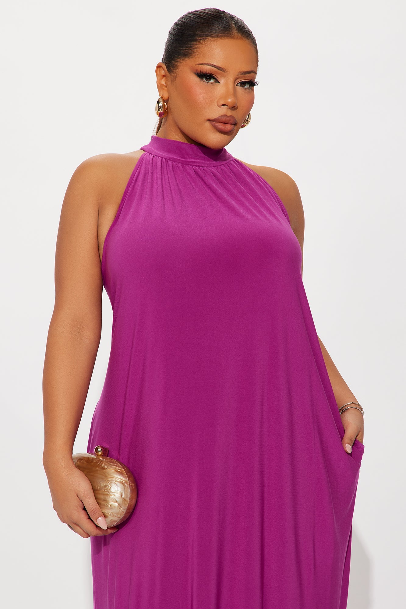 Irina Flowy Maxi Dress - Magenta