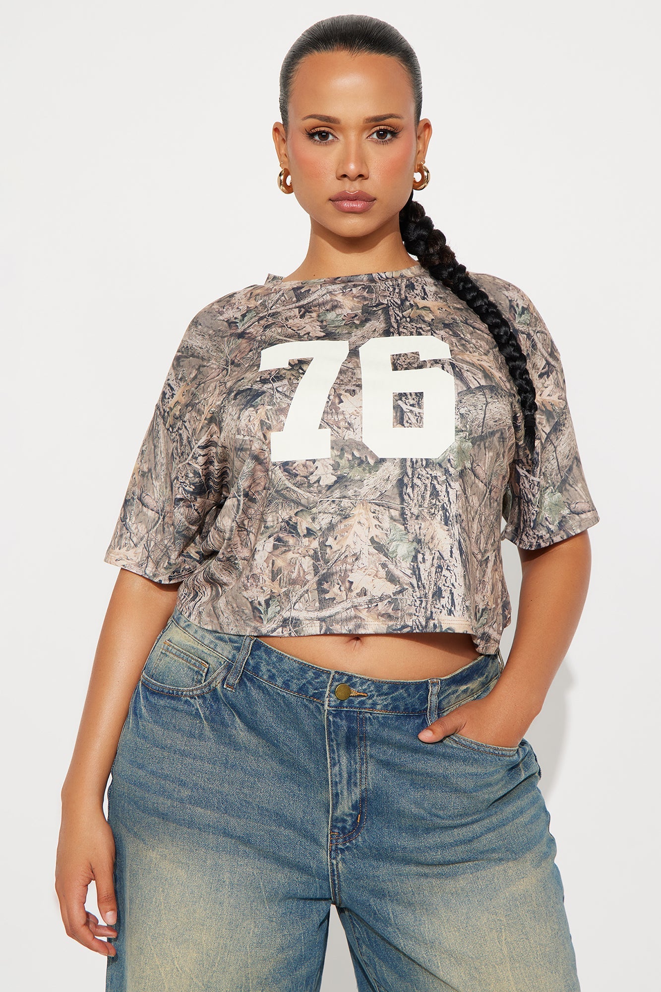 76 Camo Cropped Tee - Camouflage