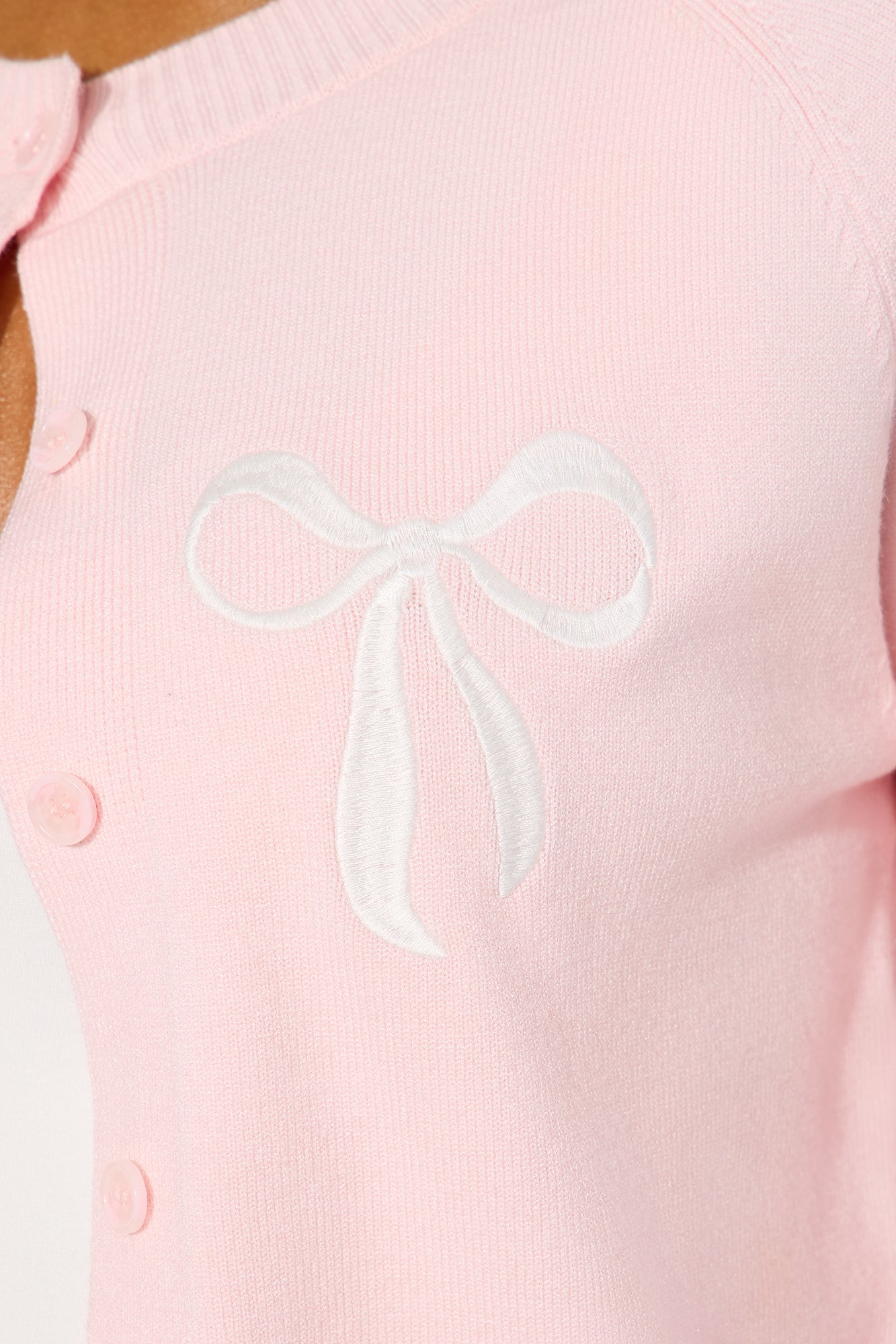 Put A Bow On It Cardigan Sweater - Pink