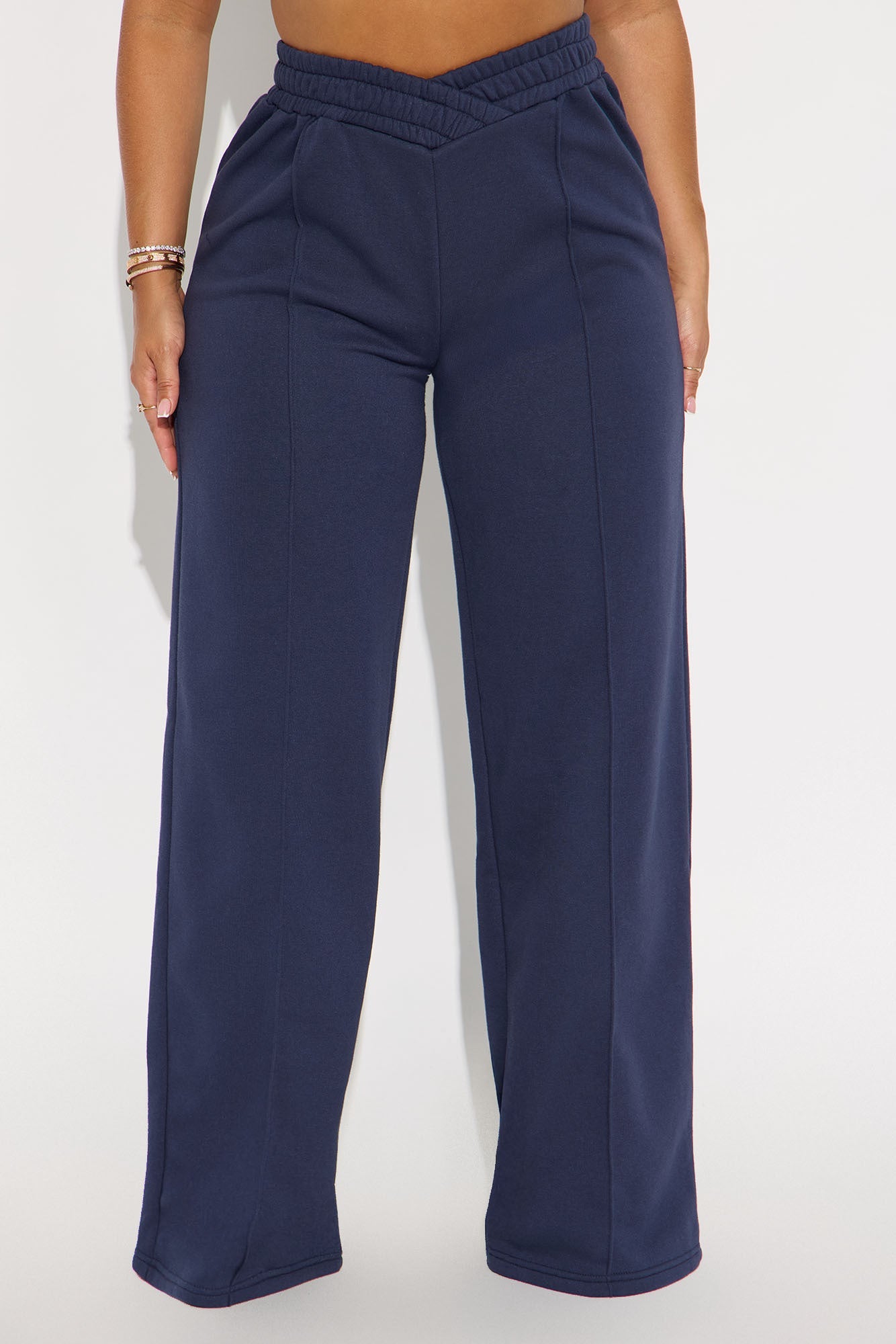 Cassandra Cross Over Lounge Pant - Navy
