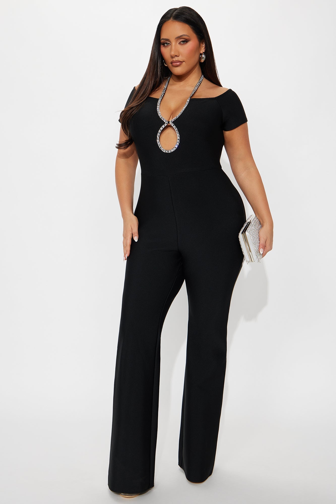 Sienna Bandage Off Shoulder Jumpsuit - Black