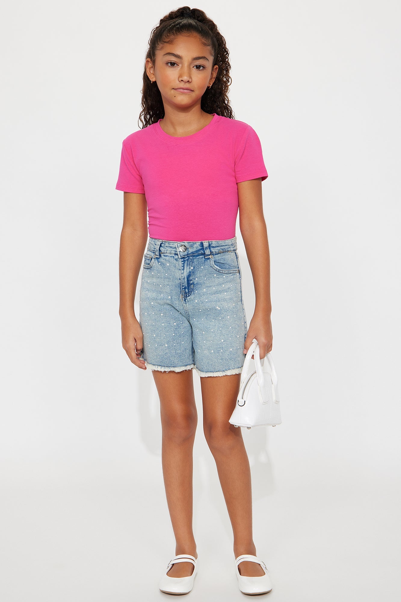 Mini Camilla Classic Fit Crew Neck Tee - Magenta