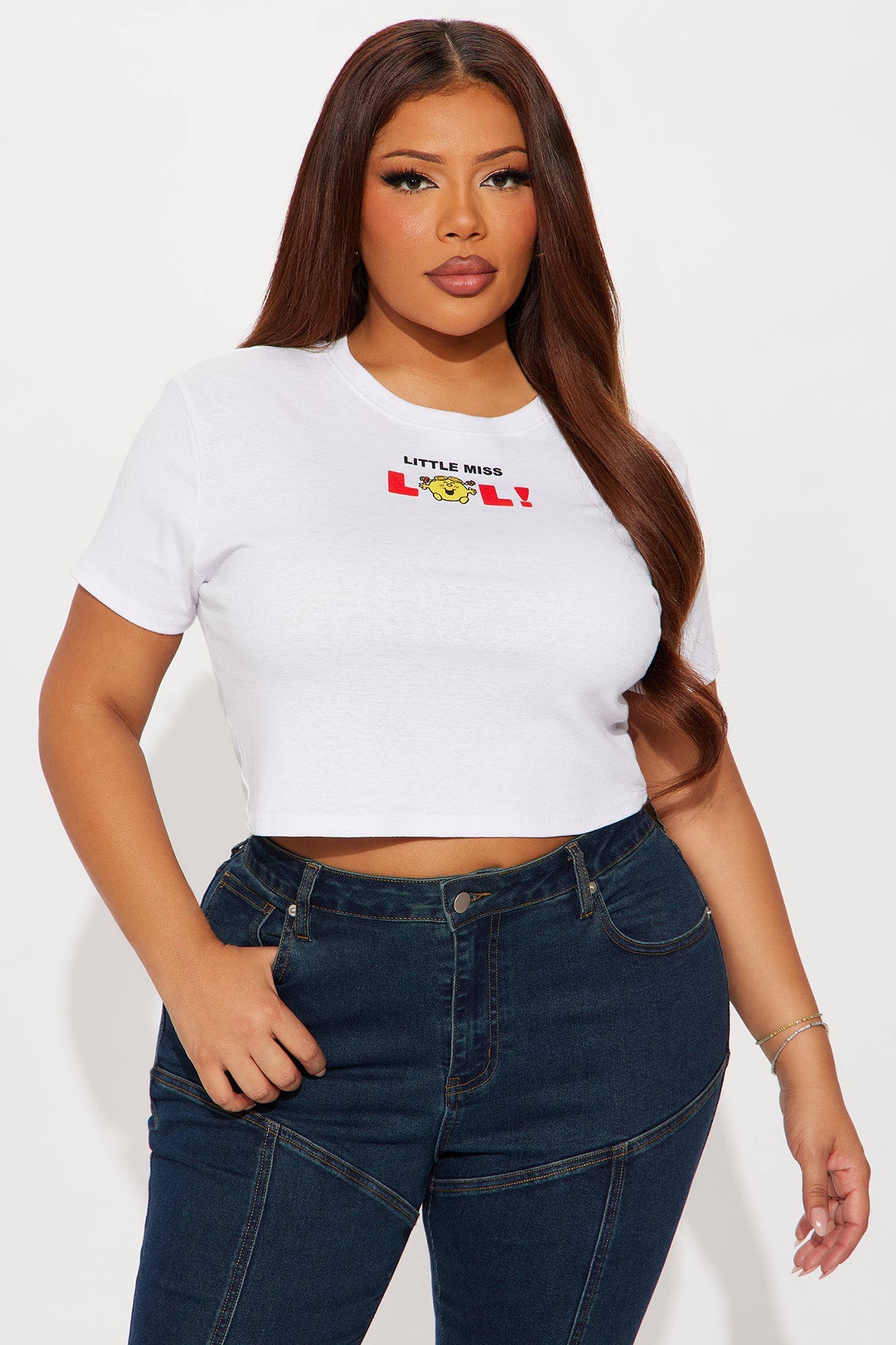 Little Miss Pop LOL Baby Tee - White