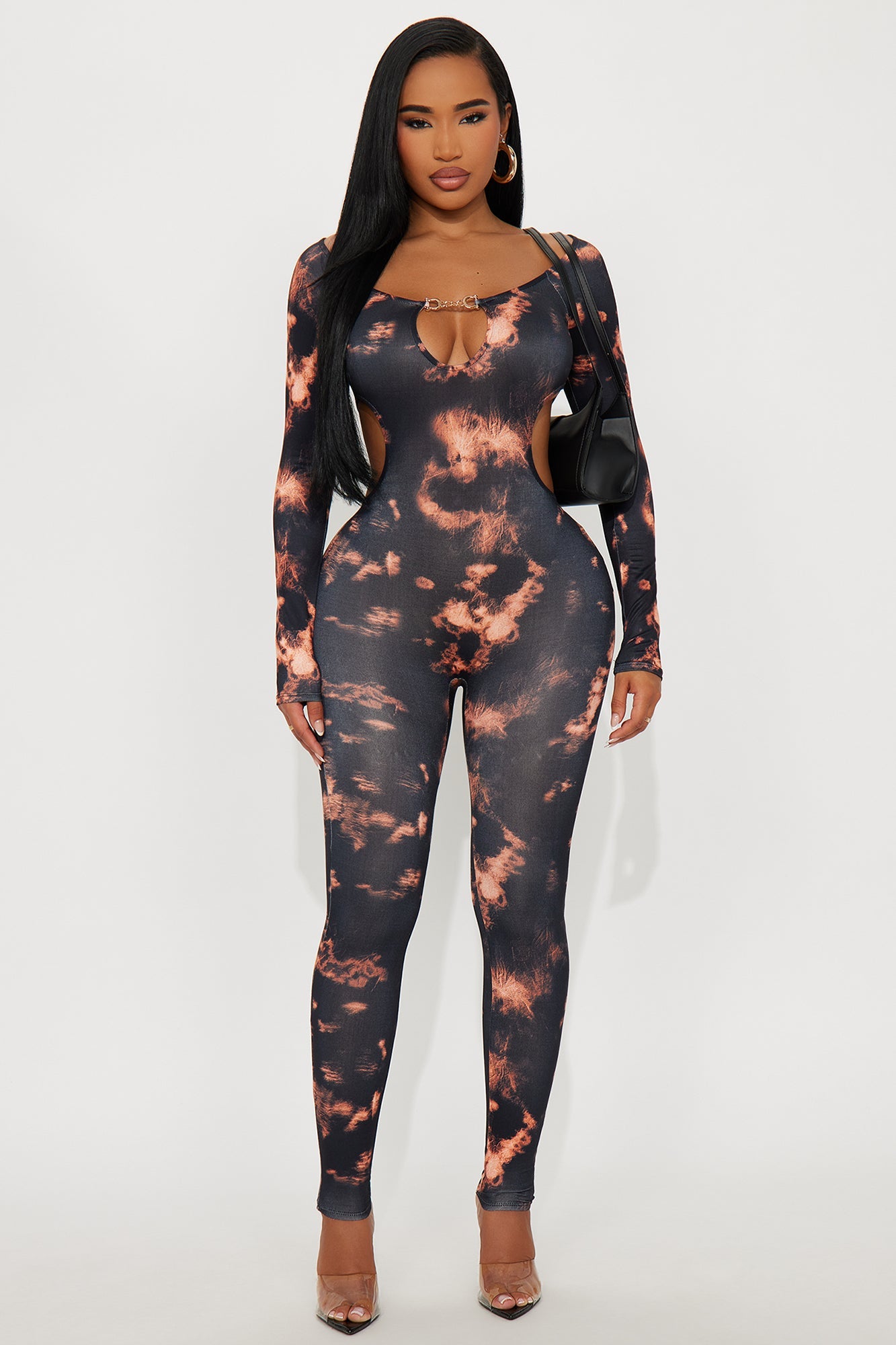Naya Skinny Leg Jumpsuit - Black/combo