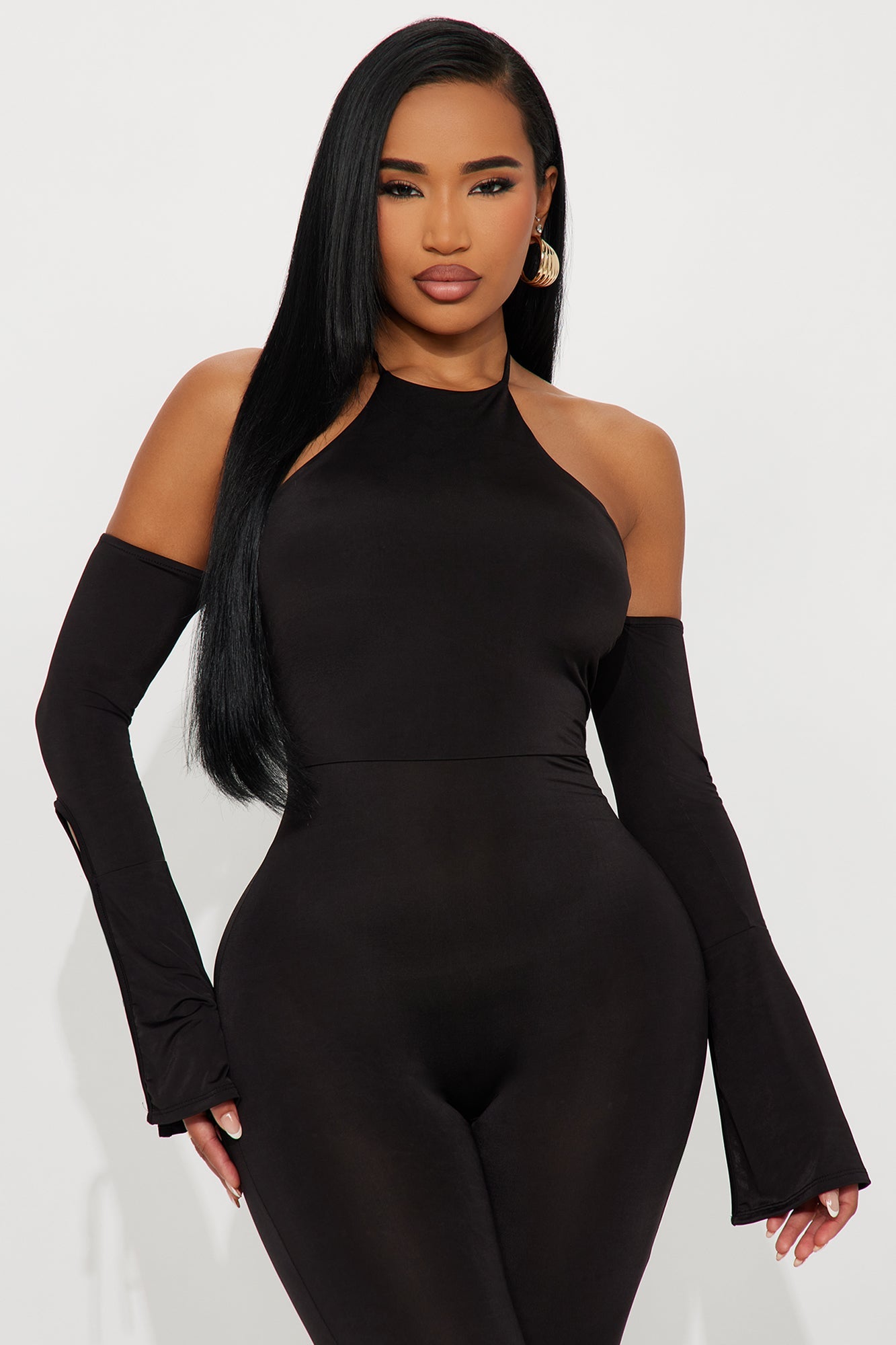 Carla Skinny Leg Jumpsuit - Black