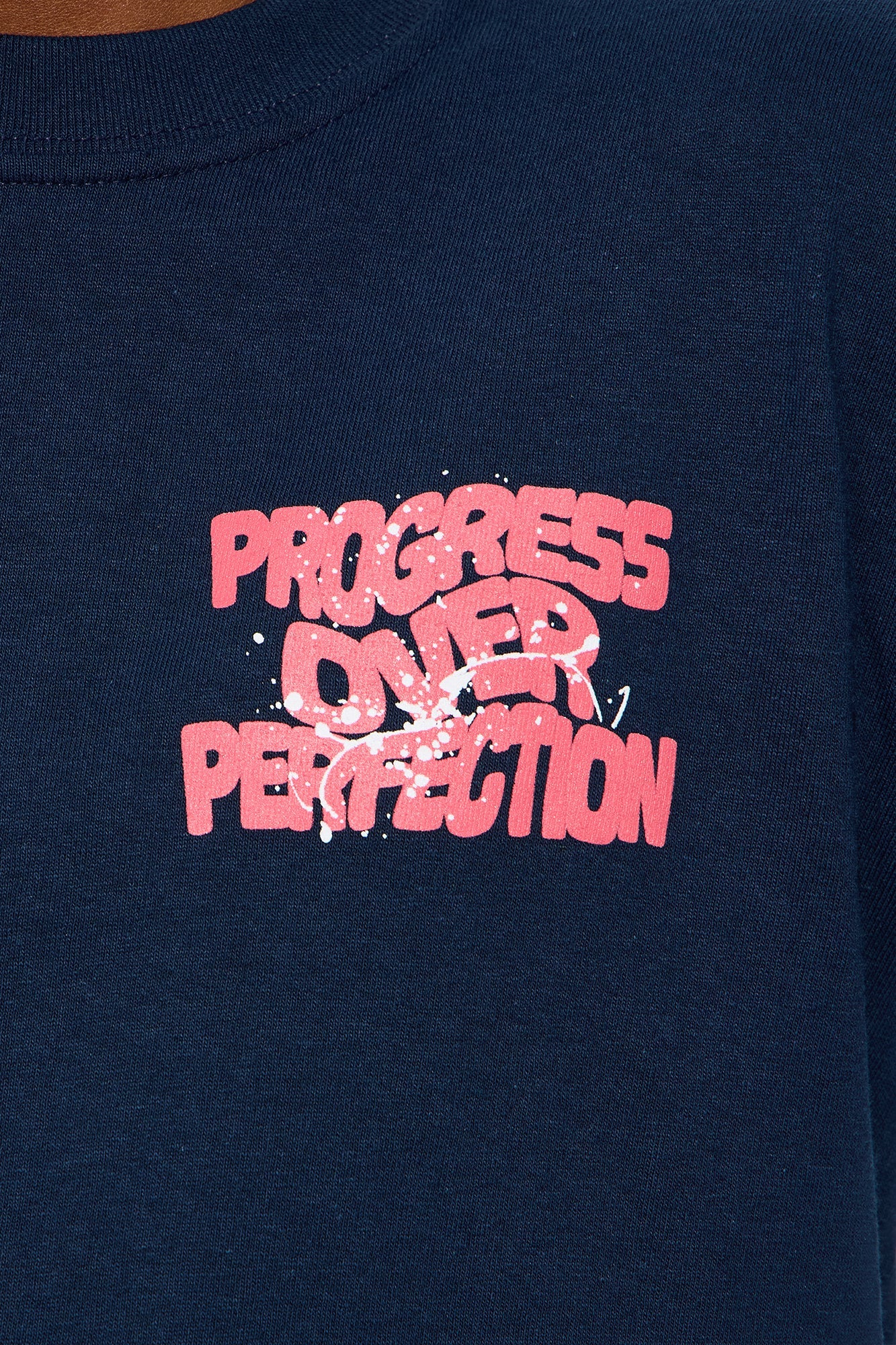 Mini Process Over Perfection Front/Back Short Sleeve Tee - Navy