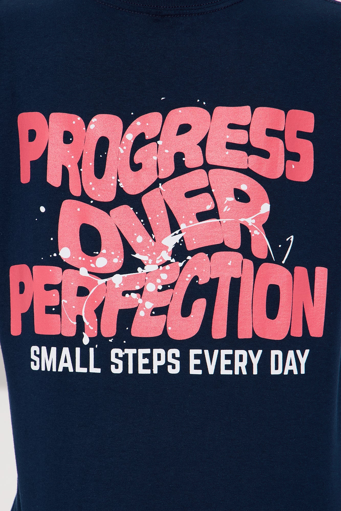 Mini Process Over Perfection Front/Back Short Sleeve Tee - Navy