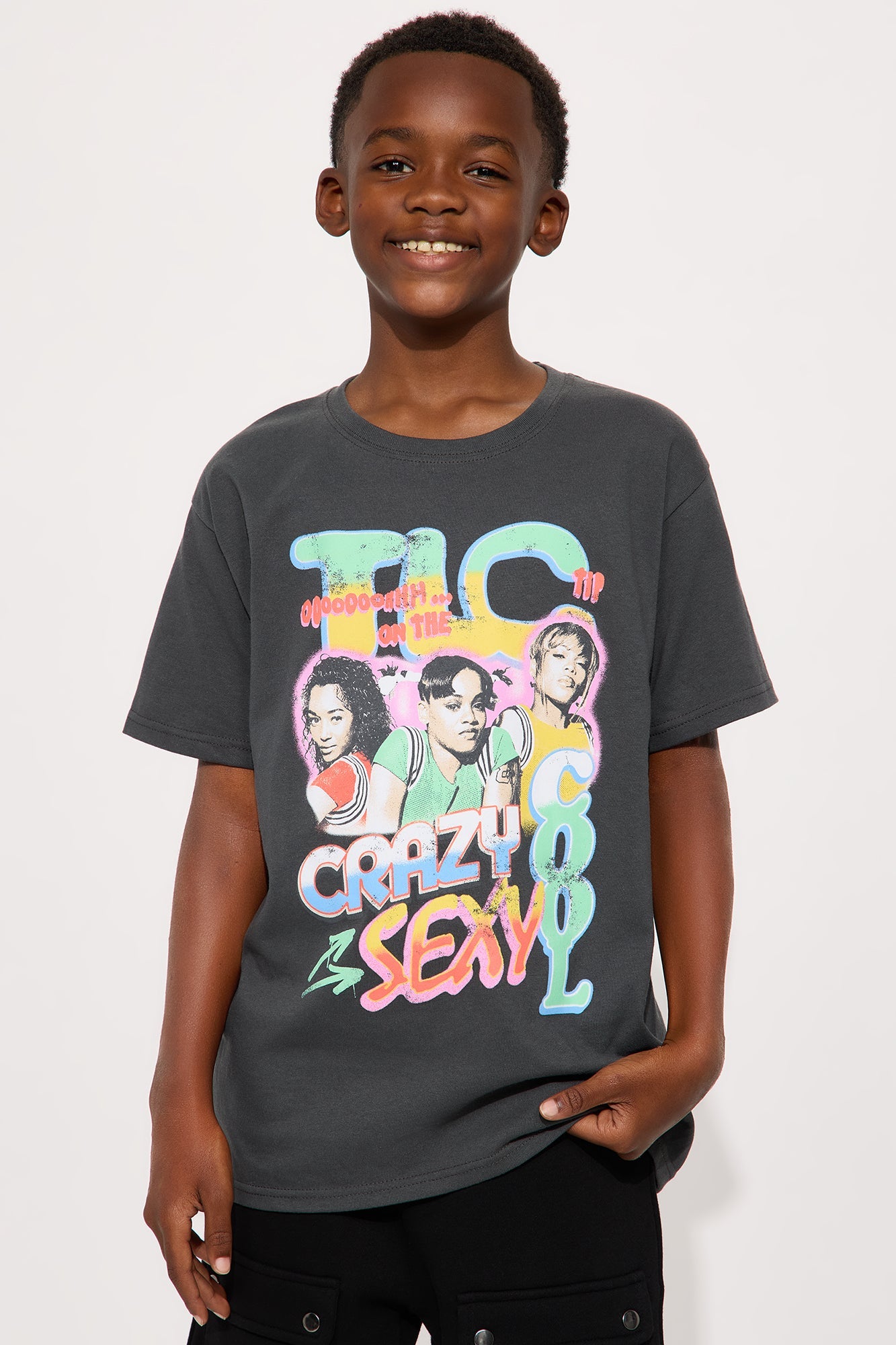 Mini TLC Crazy Sexy Cool Short Sleeve Tee - Charcoal