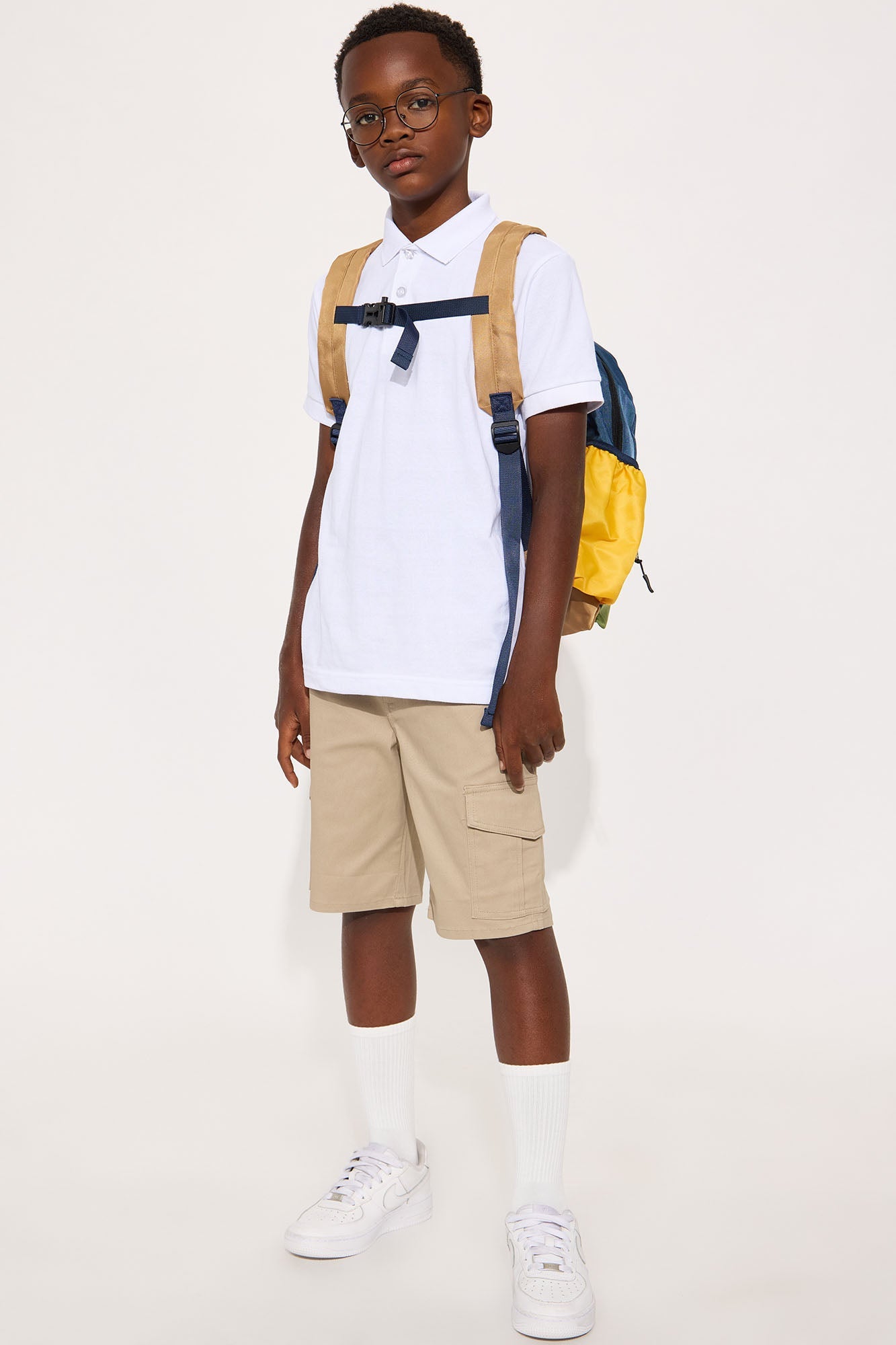 Mini Uniform Cargo Shorts - Khaki