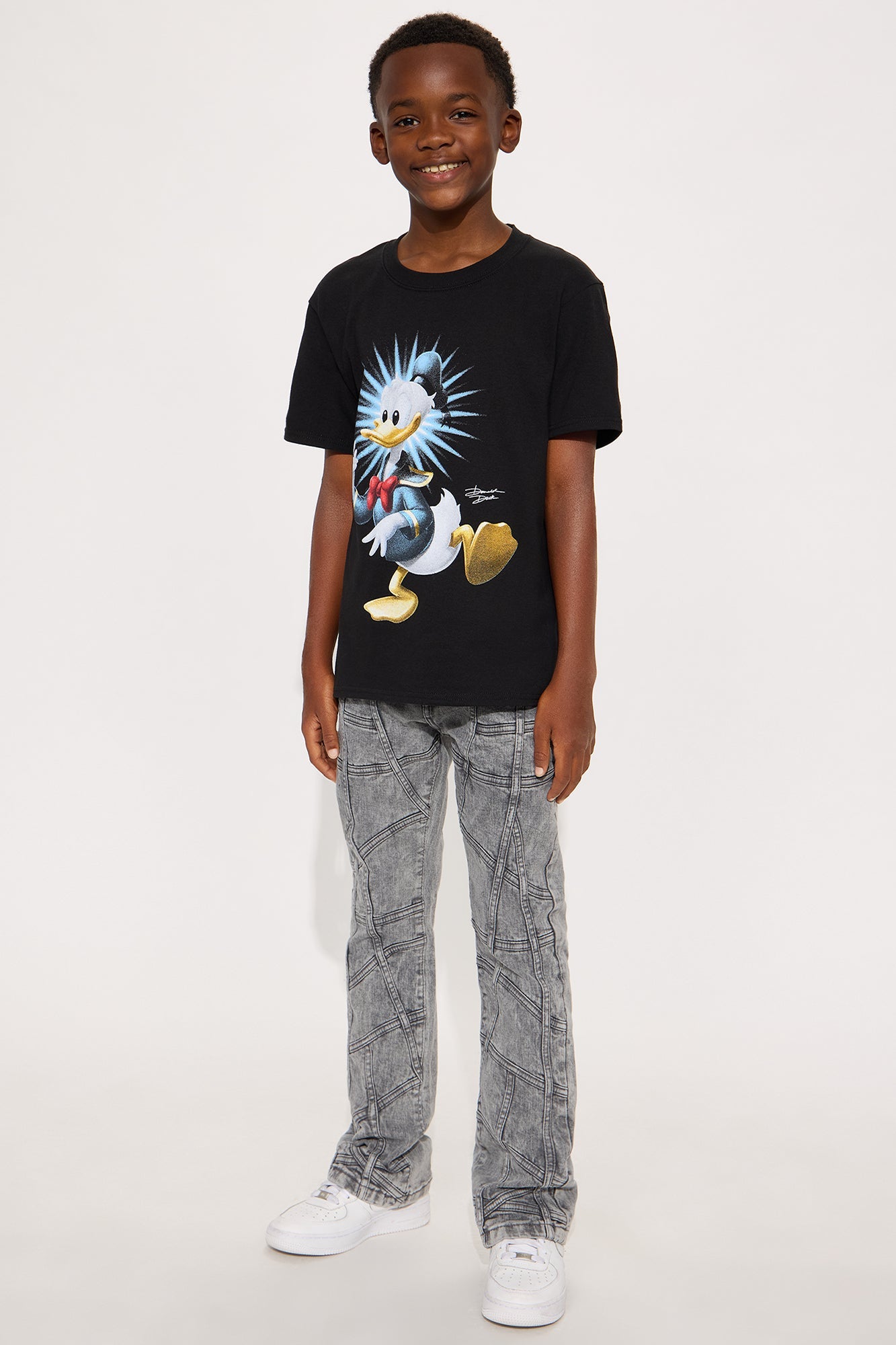 Mini Disney Donald Duck Short Sleeve Front/Back Tee - Black
