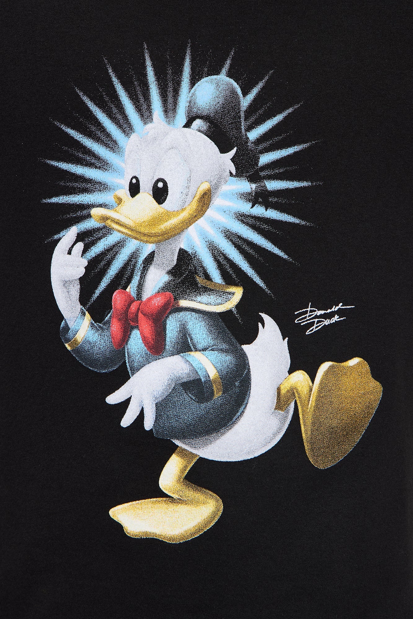 Mini Disney Donald Duck Short Sleeve Front/Back Tee - Black