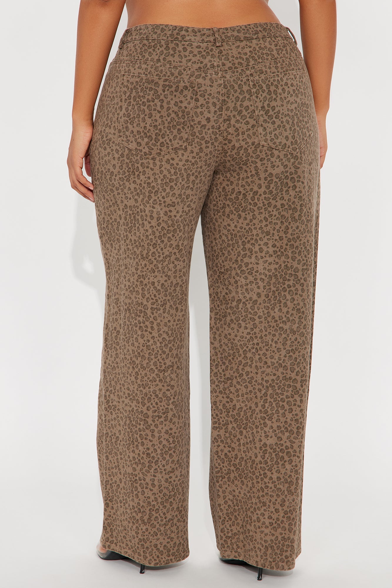 Lost Control Cheetah Wide Leg Pant - Brown
