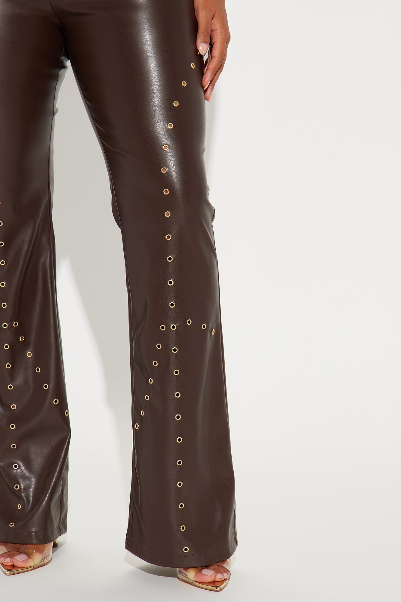 Raleigh Faux Leather Jumpsuit - Brown