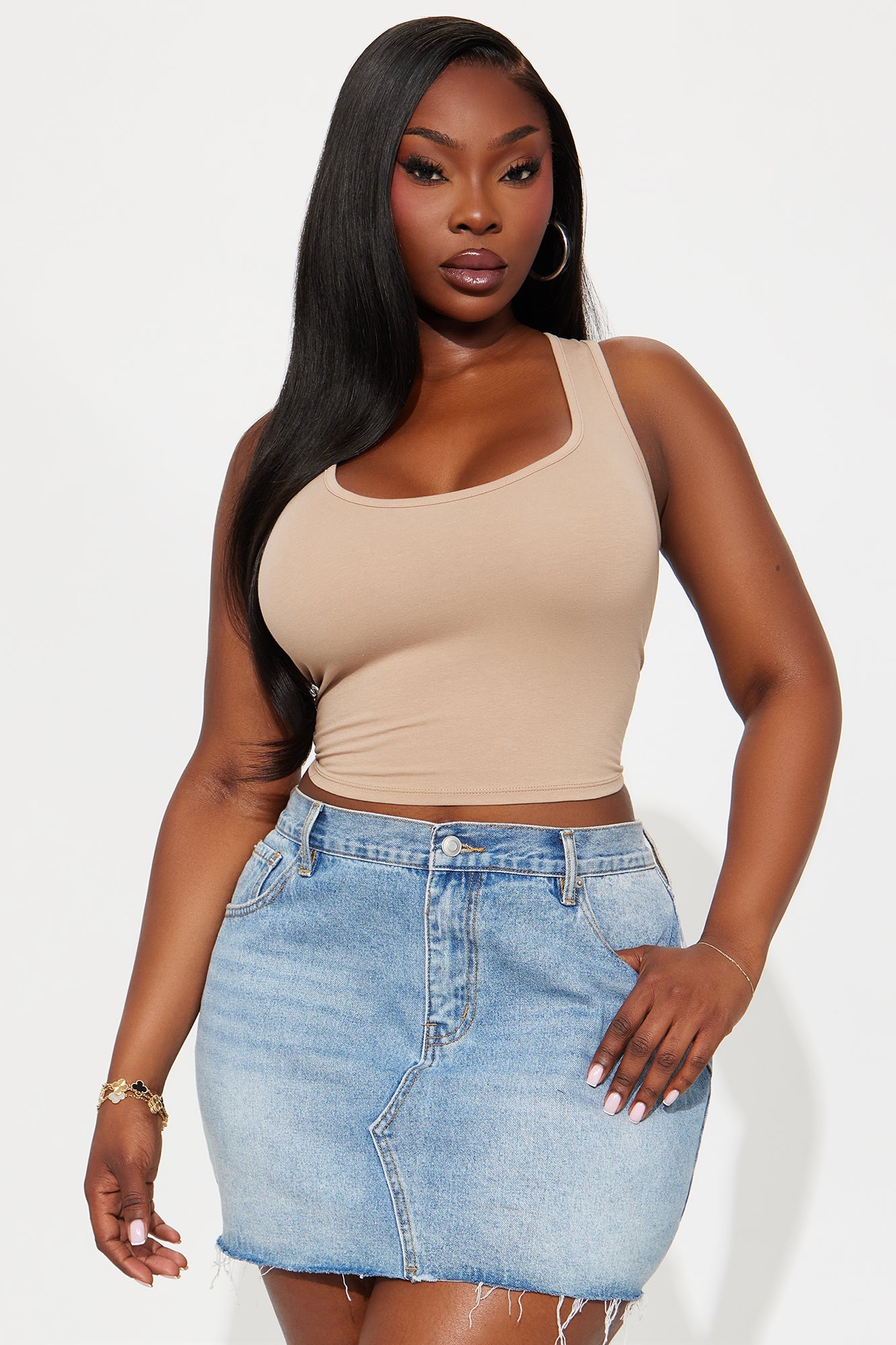 Kendra Crop Top - Taupe