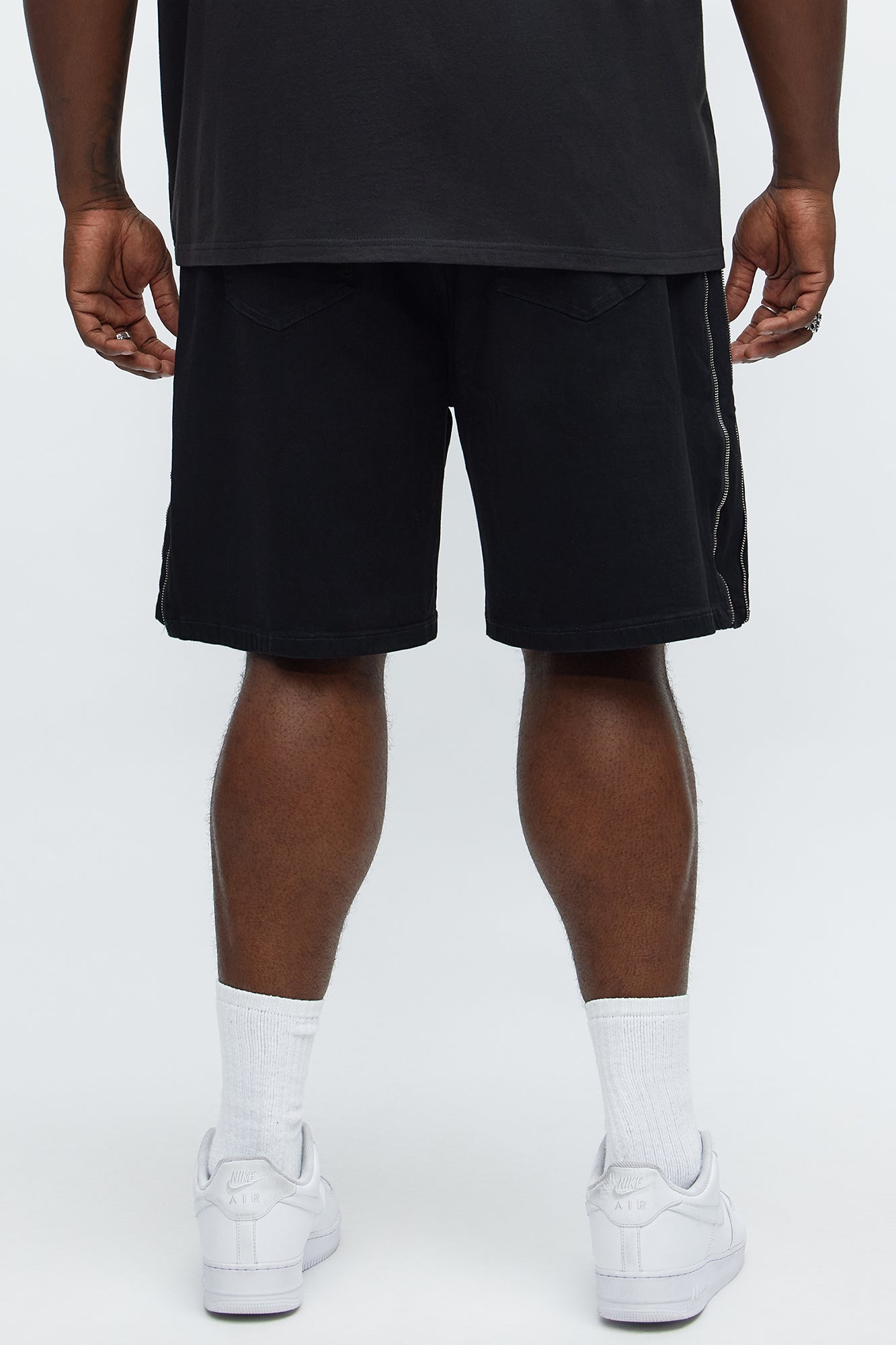 Relaxed Me Down Denim Shorts - Black
