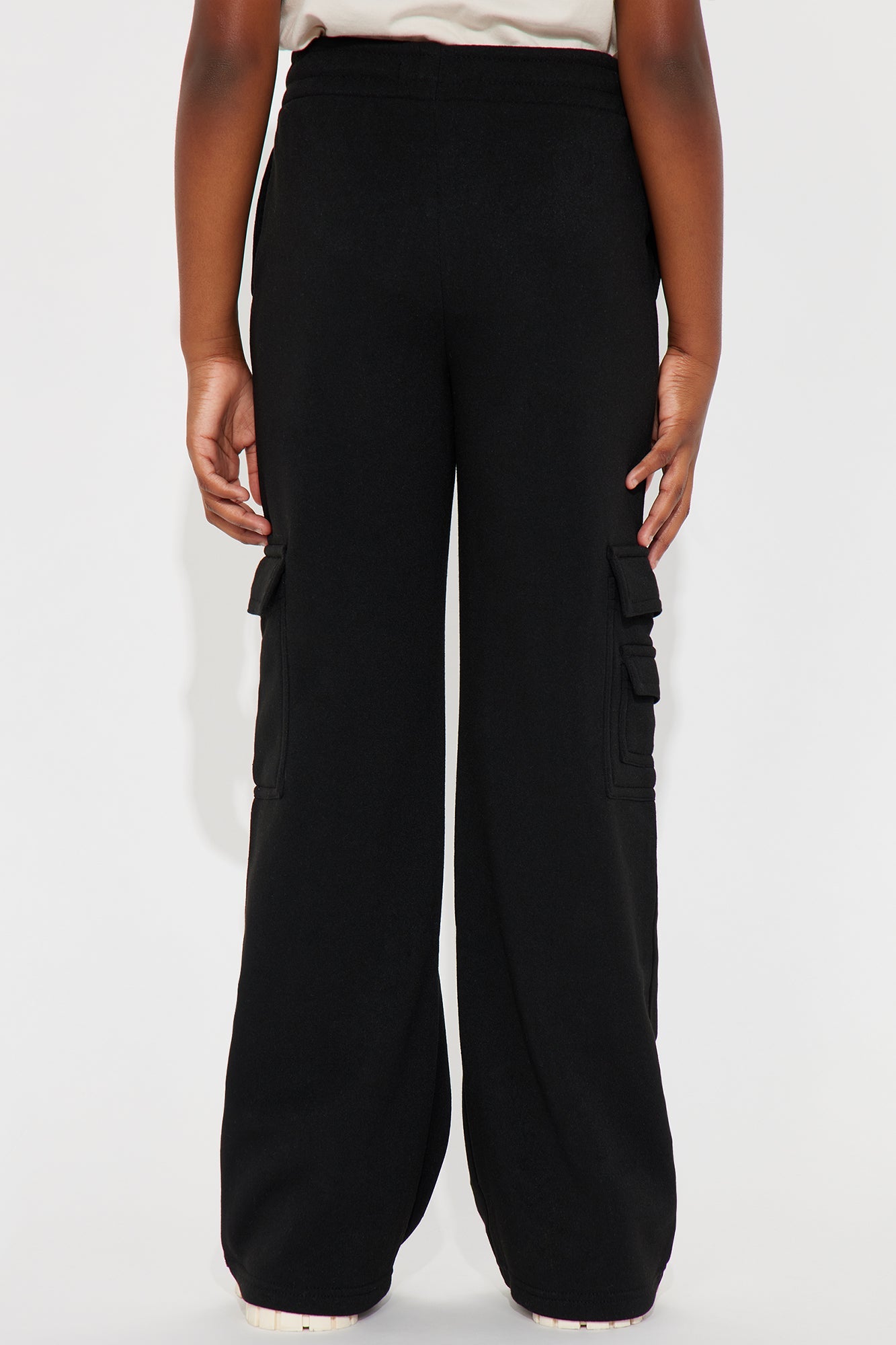 Mini Julia Fleece Cargo Pants - Black