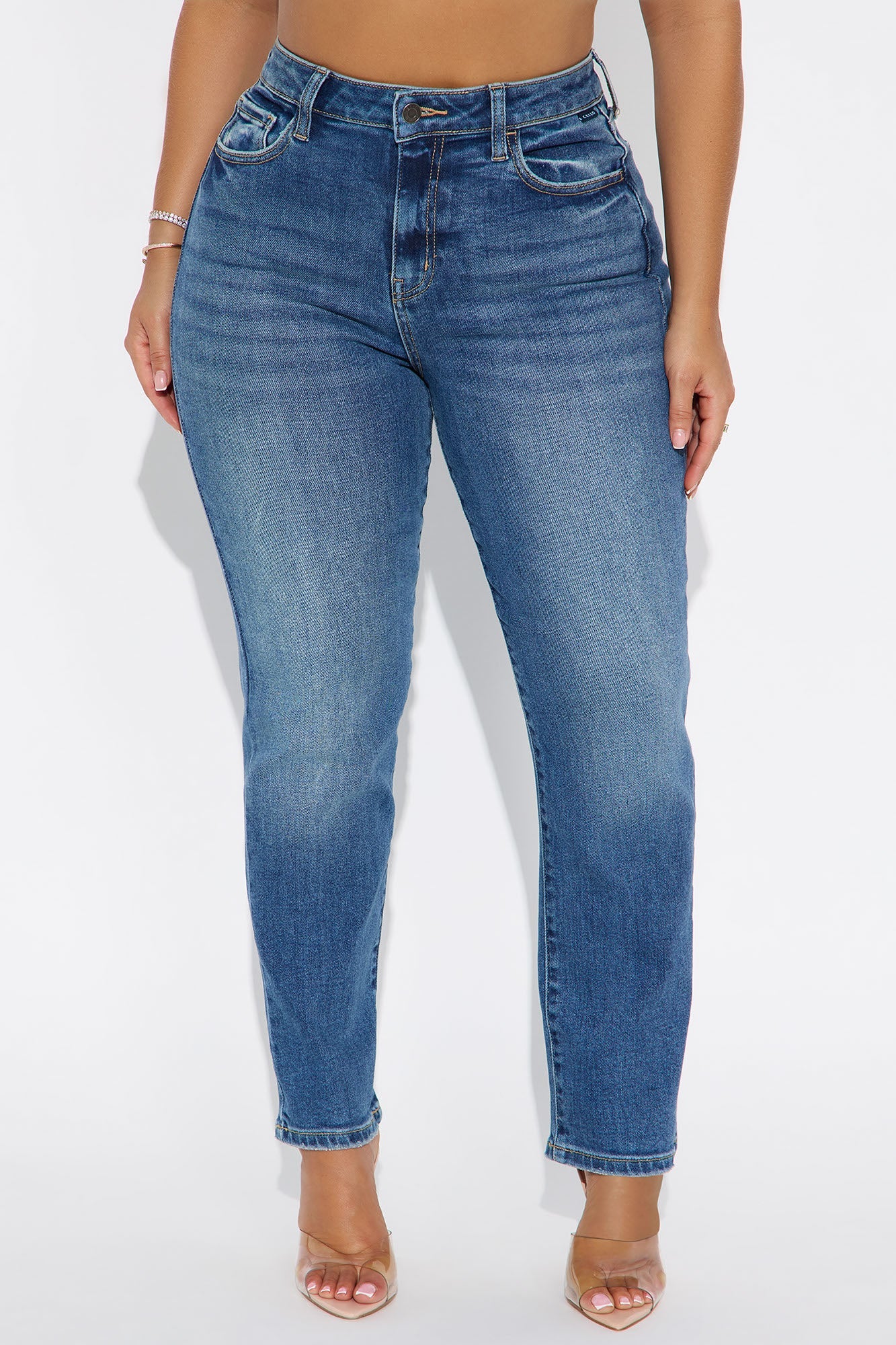 Until Further Notice Slim Straight Leg Jeans - Dark Wash