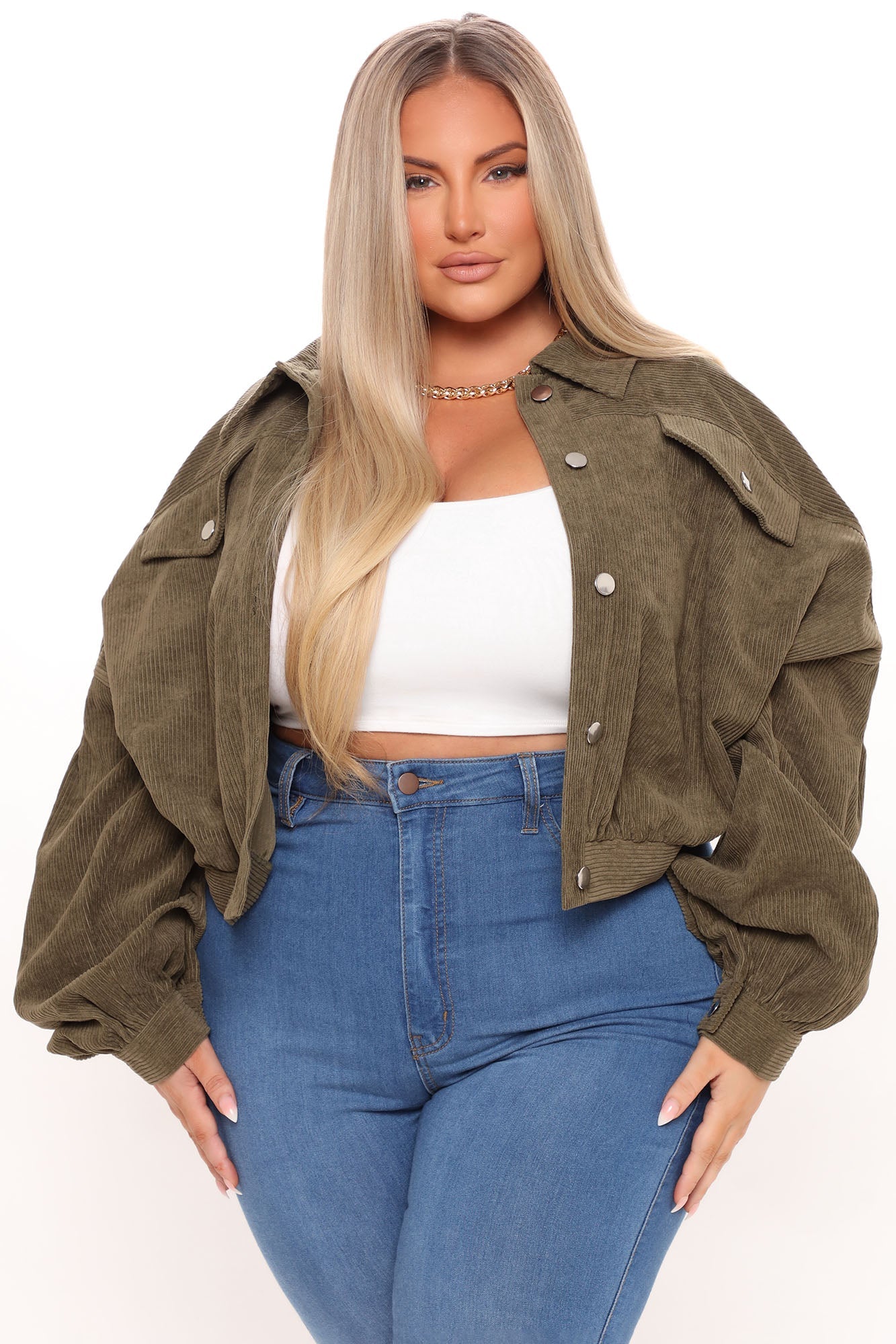 Road Tripping Corduroy Jacket - Olive