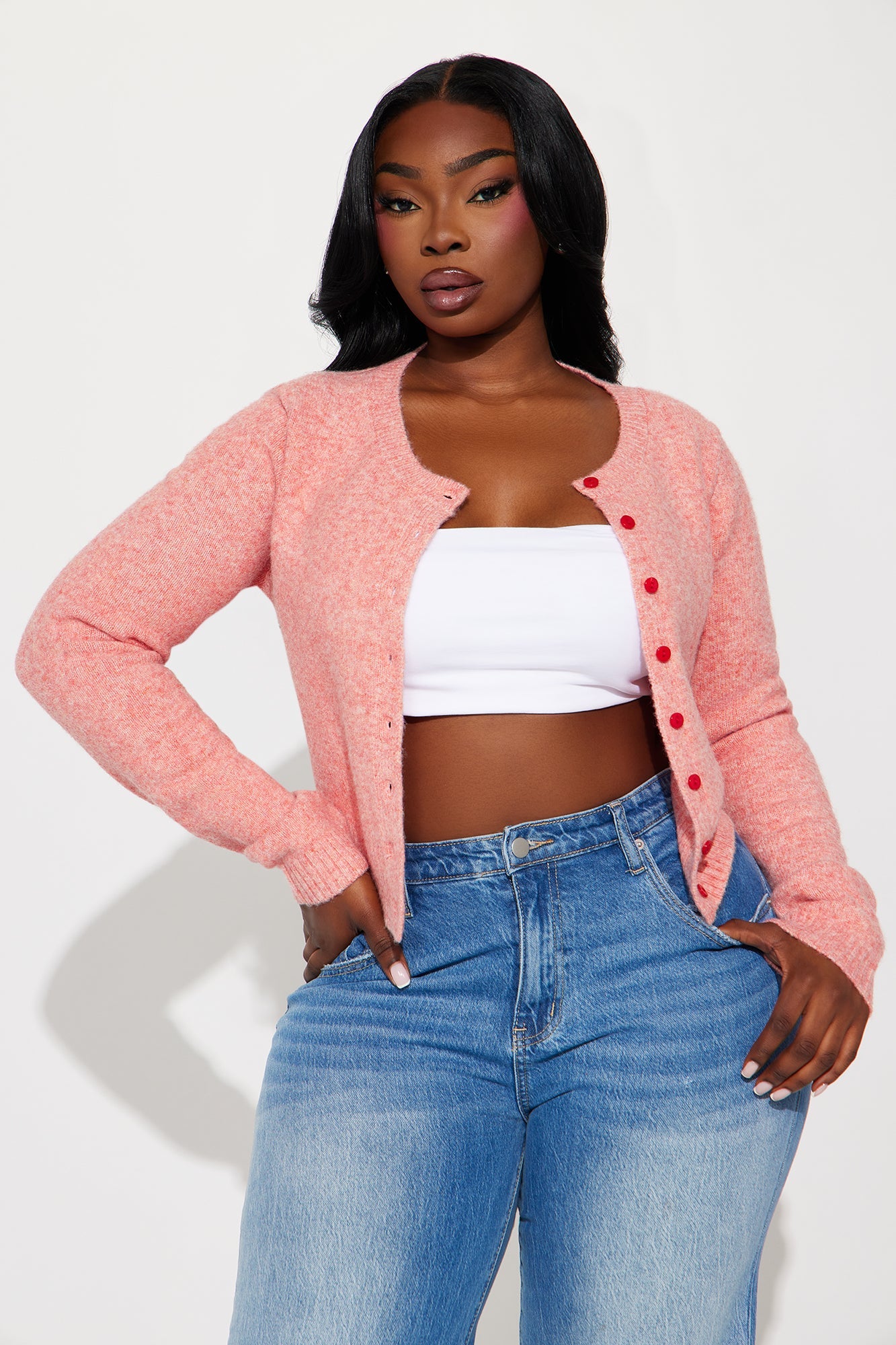 Sweet Sensation Cropped Cardigan - Red