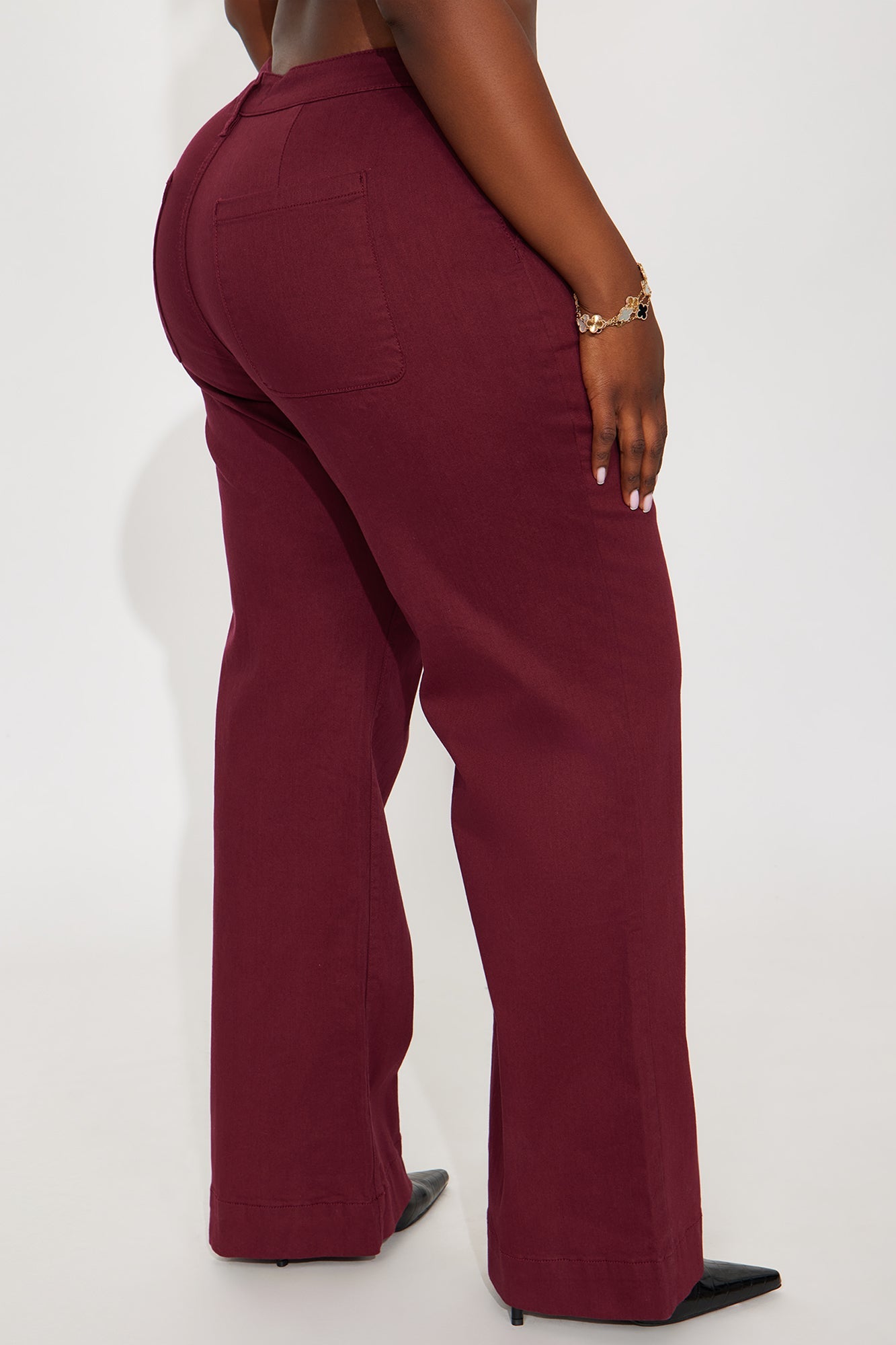 Margot Classic Color Trouser Jean - Burgundy